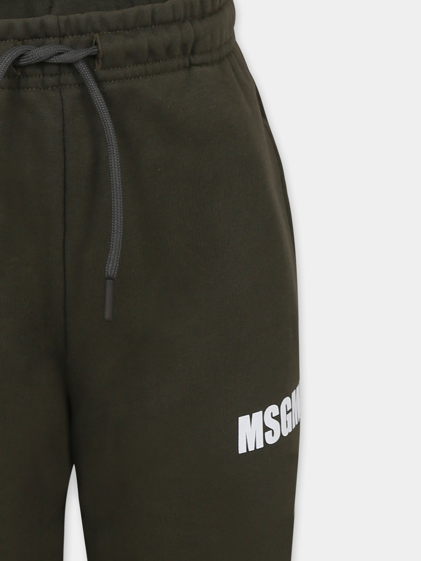 Pantaloni verdi per bambini con logo,Msgm Kids,F4MSJUFP062 082