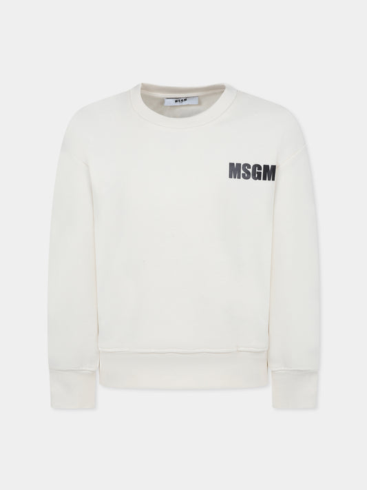 Sweat ivoire pour enfants avec logo