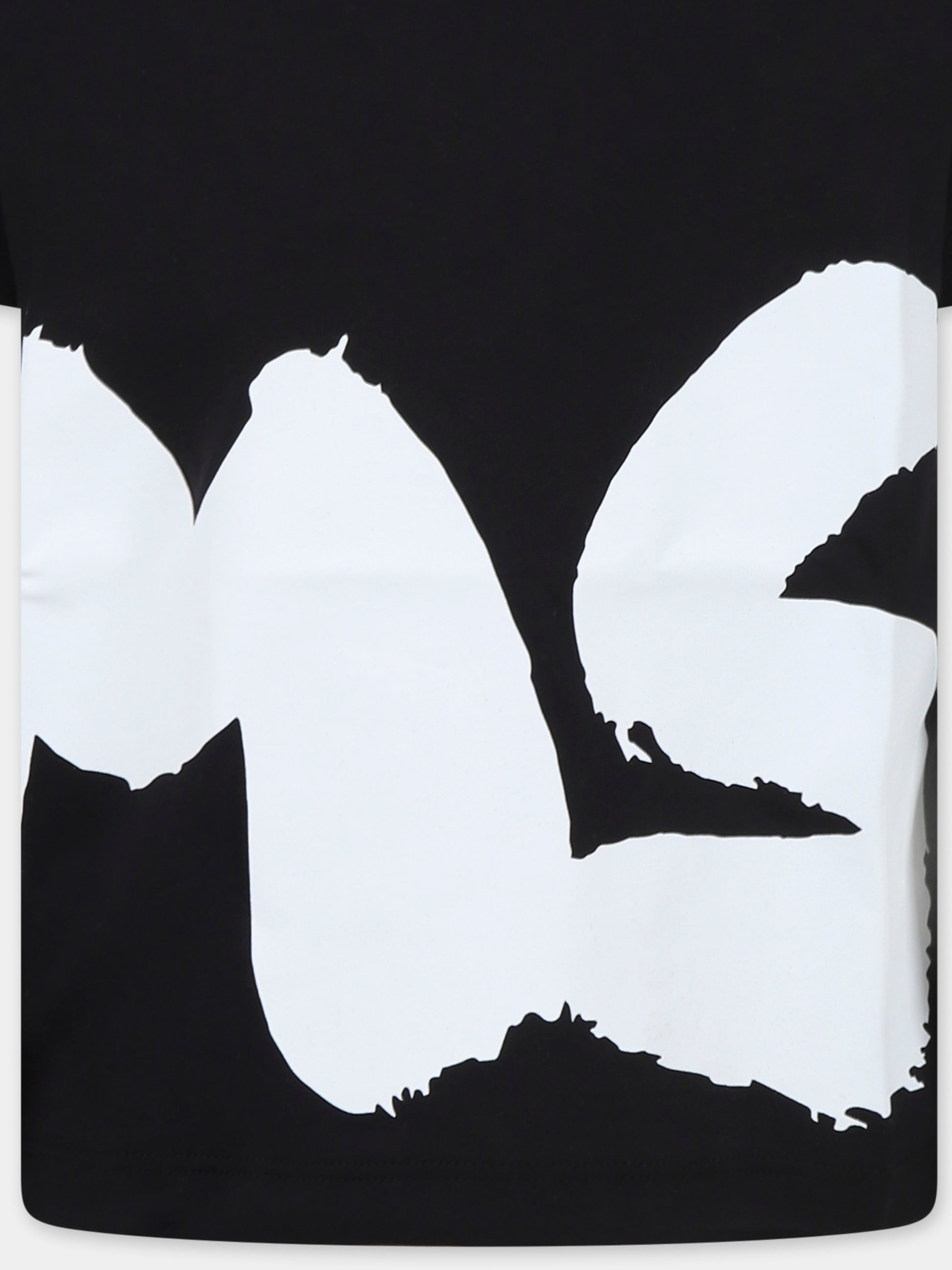 T-shirt nera per bambini con logo,Msgm Kids,F4MSJUTH056 110