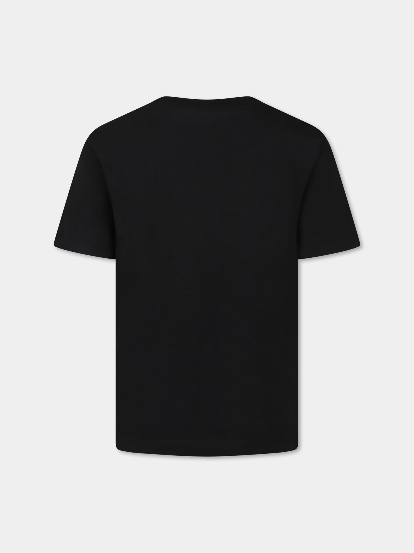 T-Shirt nera per bambino con logo,Calvin Klein Kids,IU0IU00682 BEH