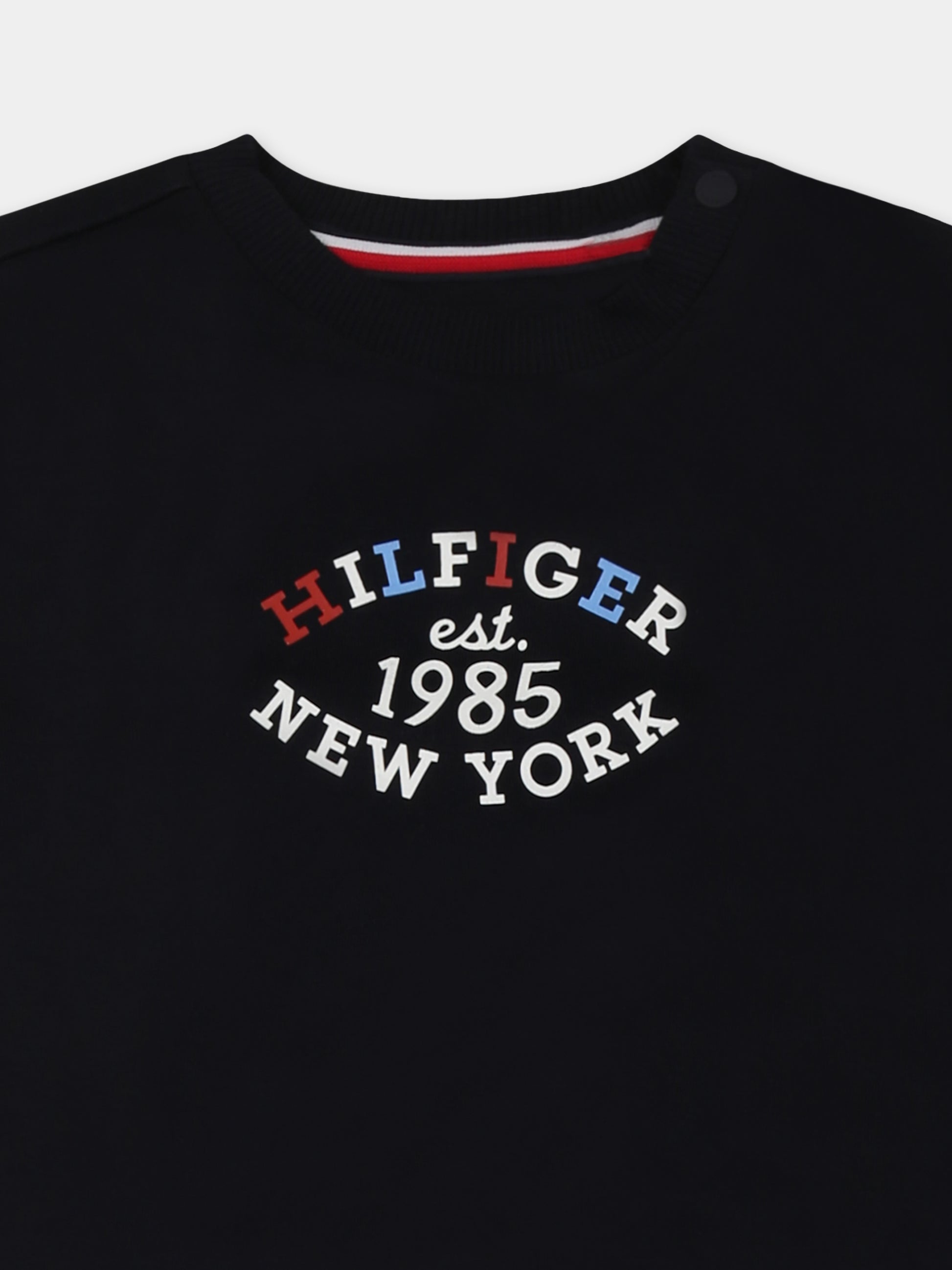 Completo blu per neonato con logo e bandierina,Tommy Hilfiger Junior,KN0KN01863 DW5