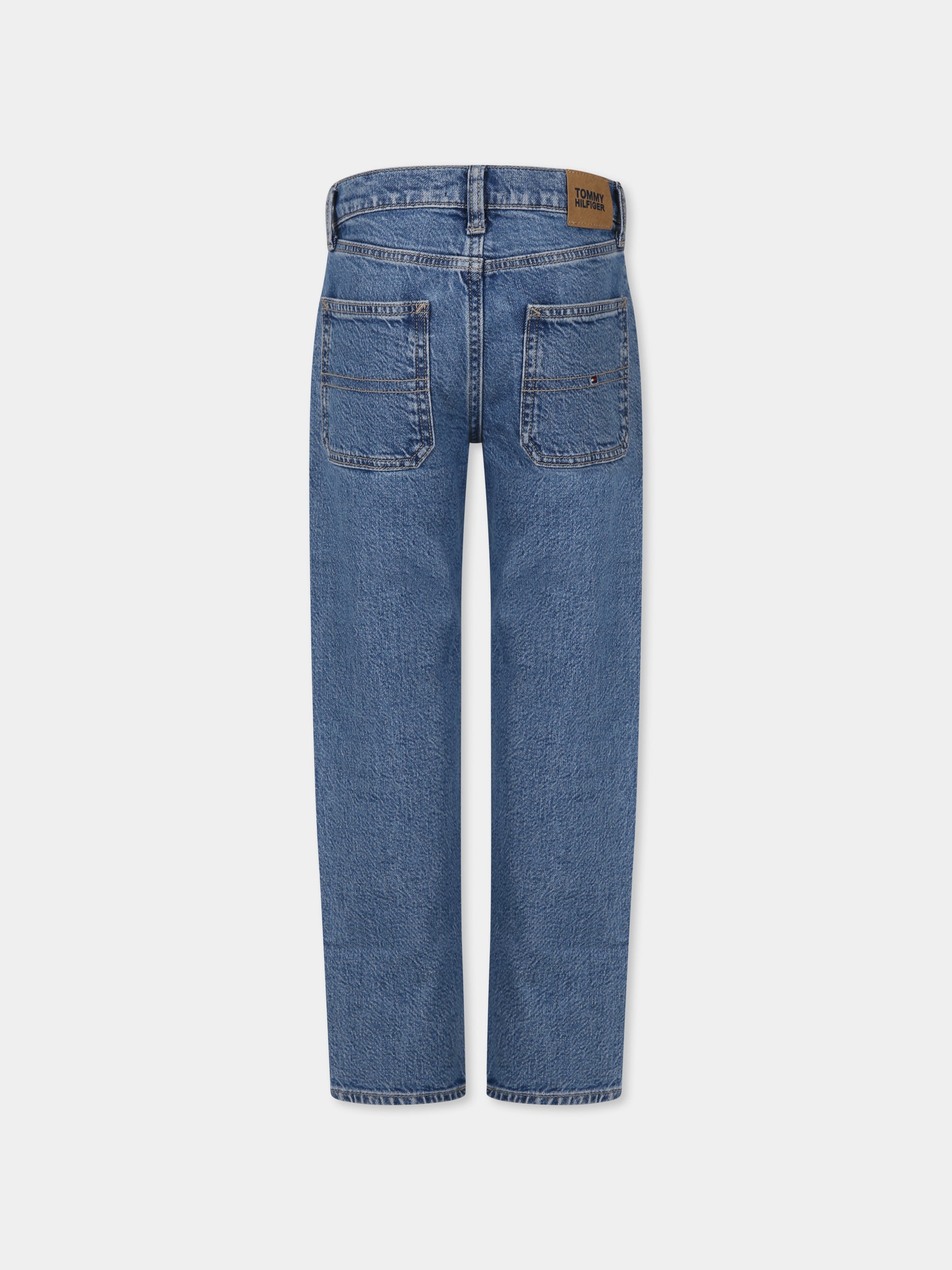 Jeans denim per bambino con bandierina,Tommy Hilfiger Junior,KB0KB09040 1A5