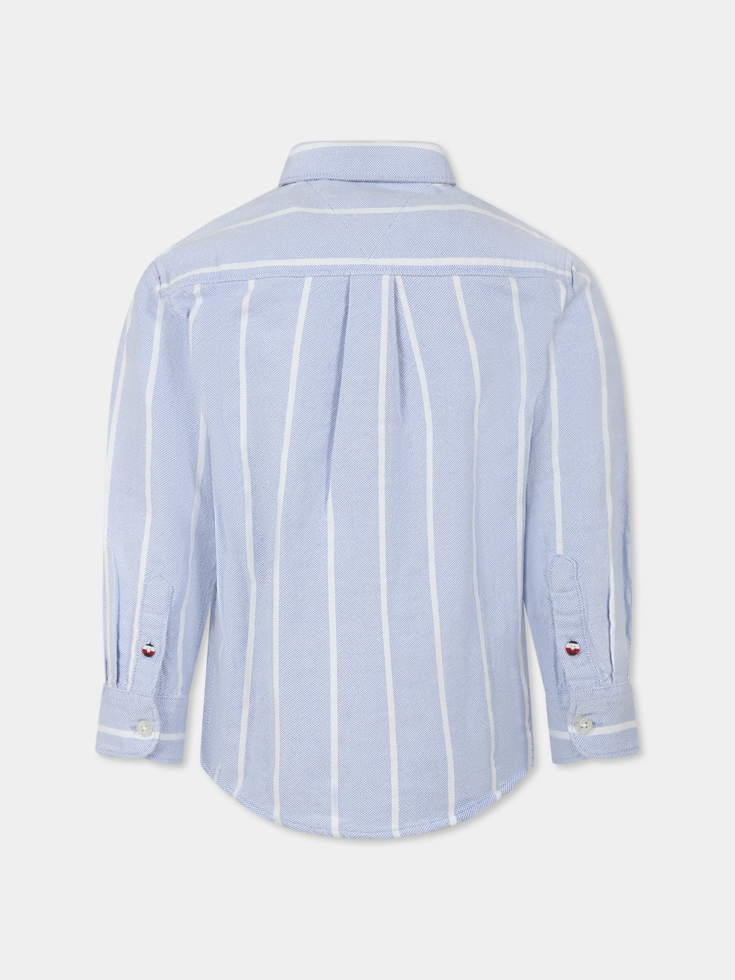 Chemise bleu clair pour garçon avec drapeau
