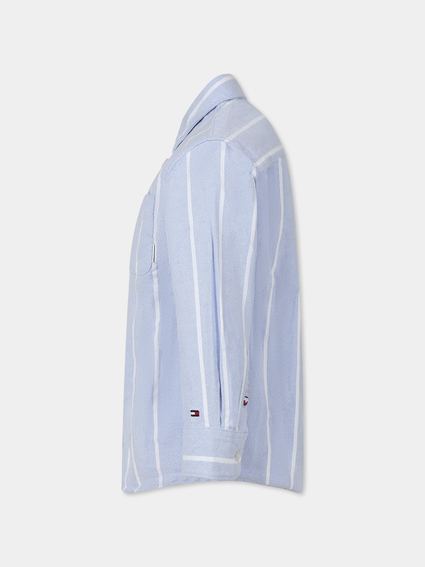 Chemise bleu clair pour garçon avec drapeau