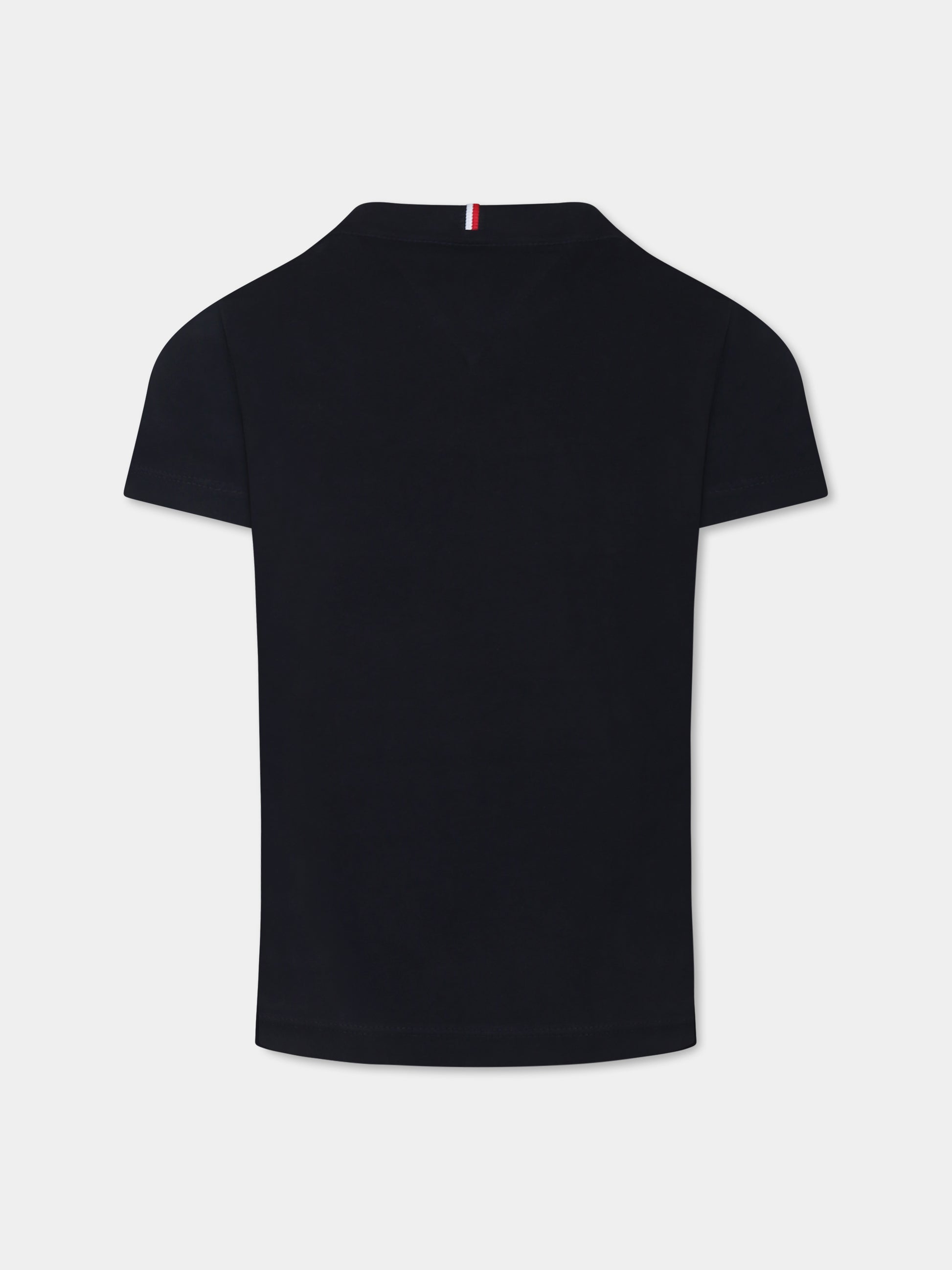 T-shirt blu per bambino con logo,Tommy Hilfiger Junior,KB0KB09142 DW5