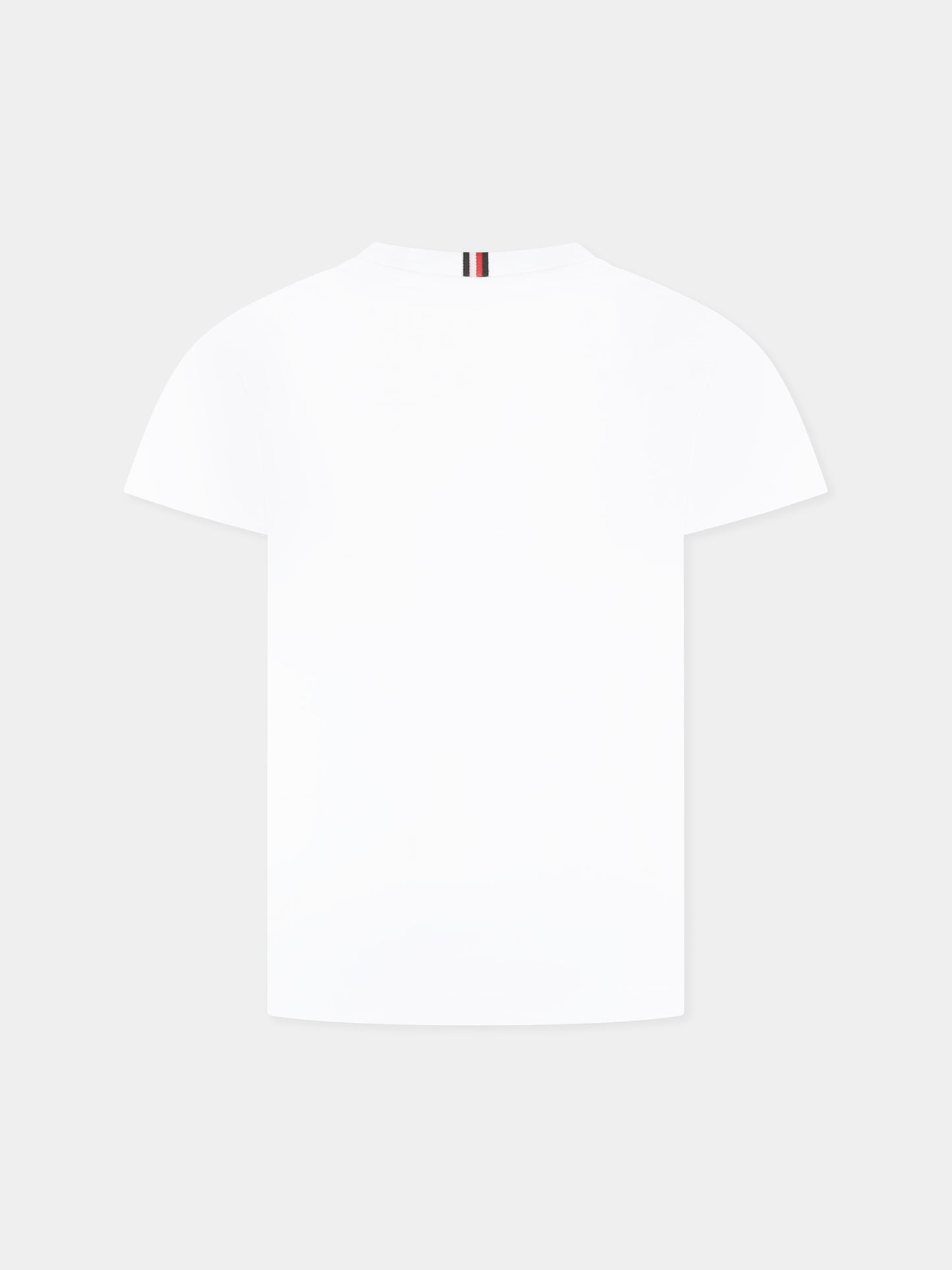 T-shirt blanc pour garçon avec logo