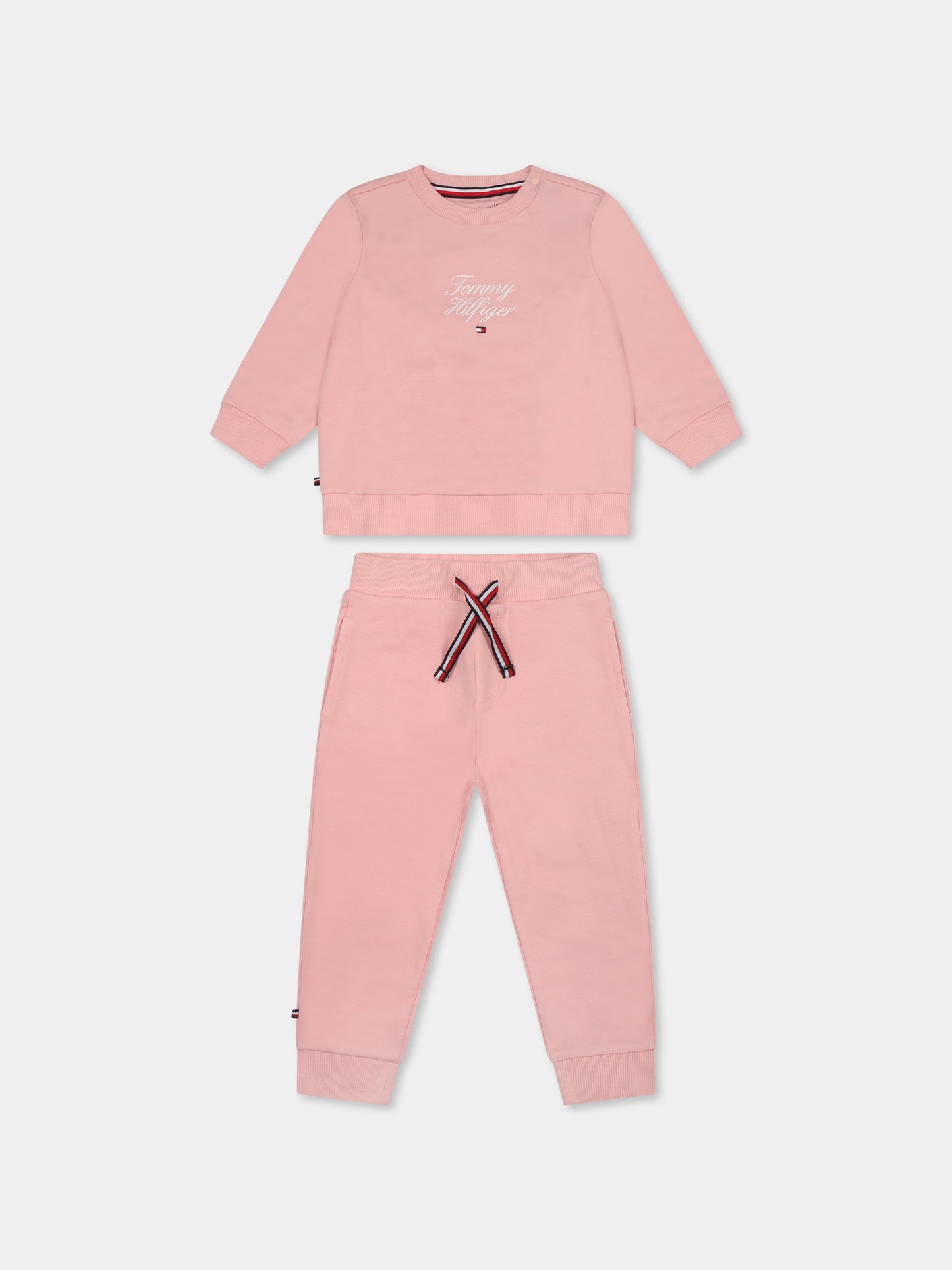 Completo rosa per neonata con bandierina,Tommy Hilfiger Junior,KN0KN01939 TJX