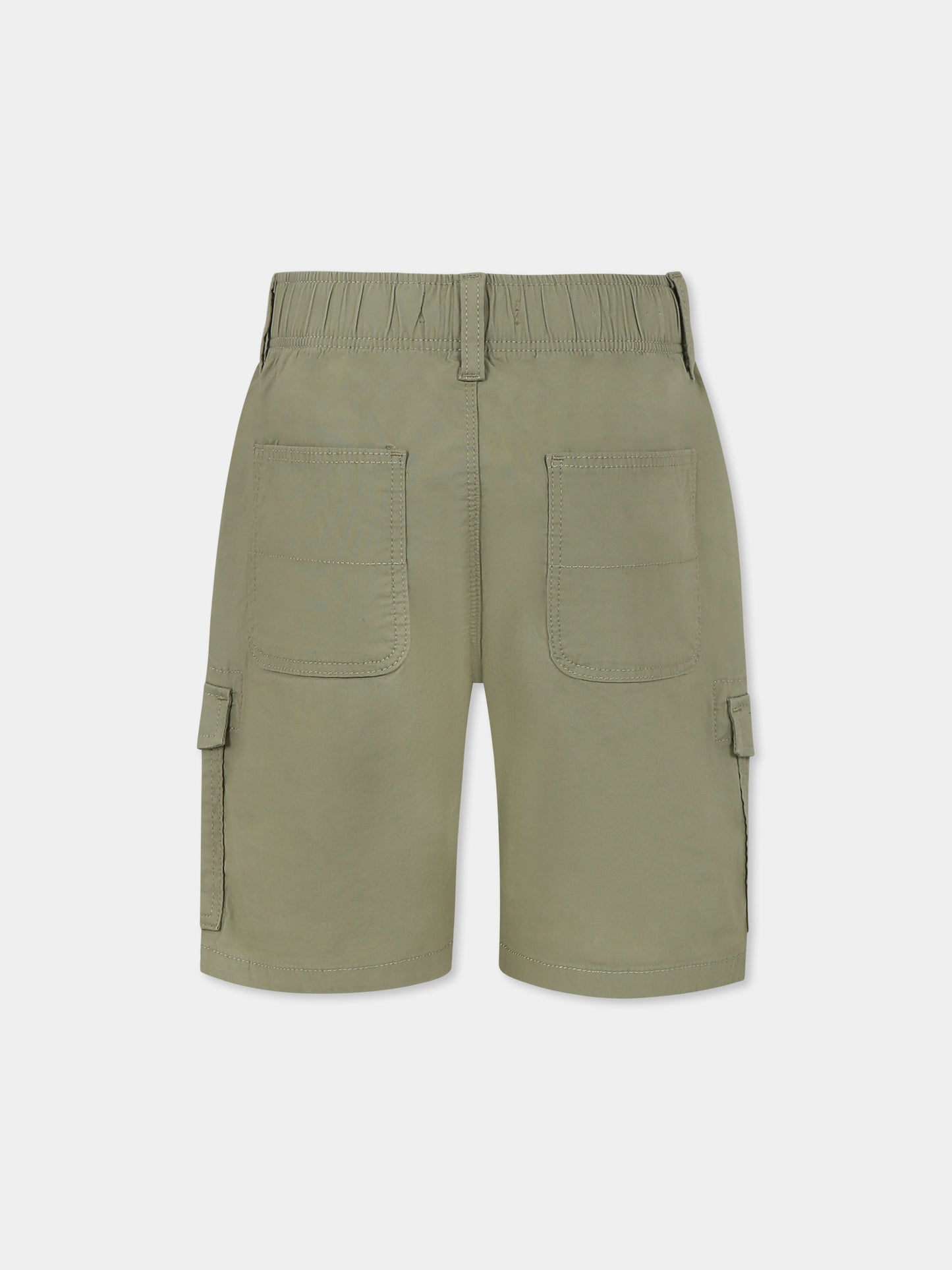 Shorts verdi per bambino con bandierina,Tommy Hilfiger Junior,KB0KB08799 L9F