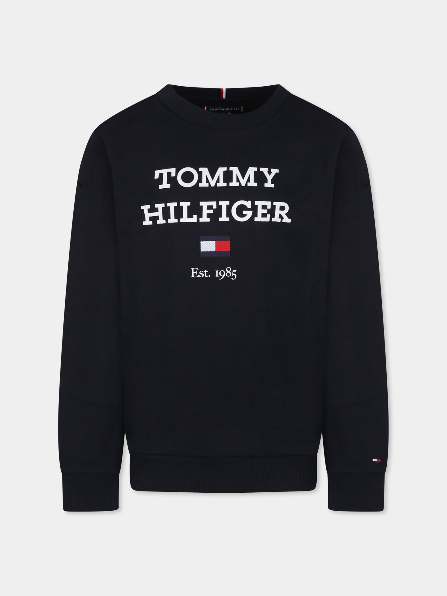 Felpa blu per bambino con logo,Tommy Hilfiger Junior,KB0KB08713 DW5