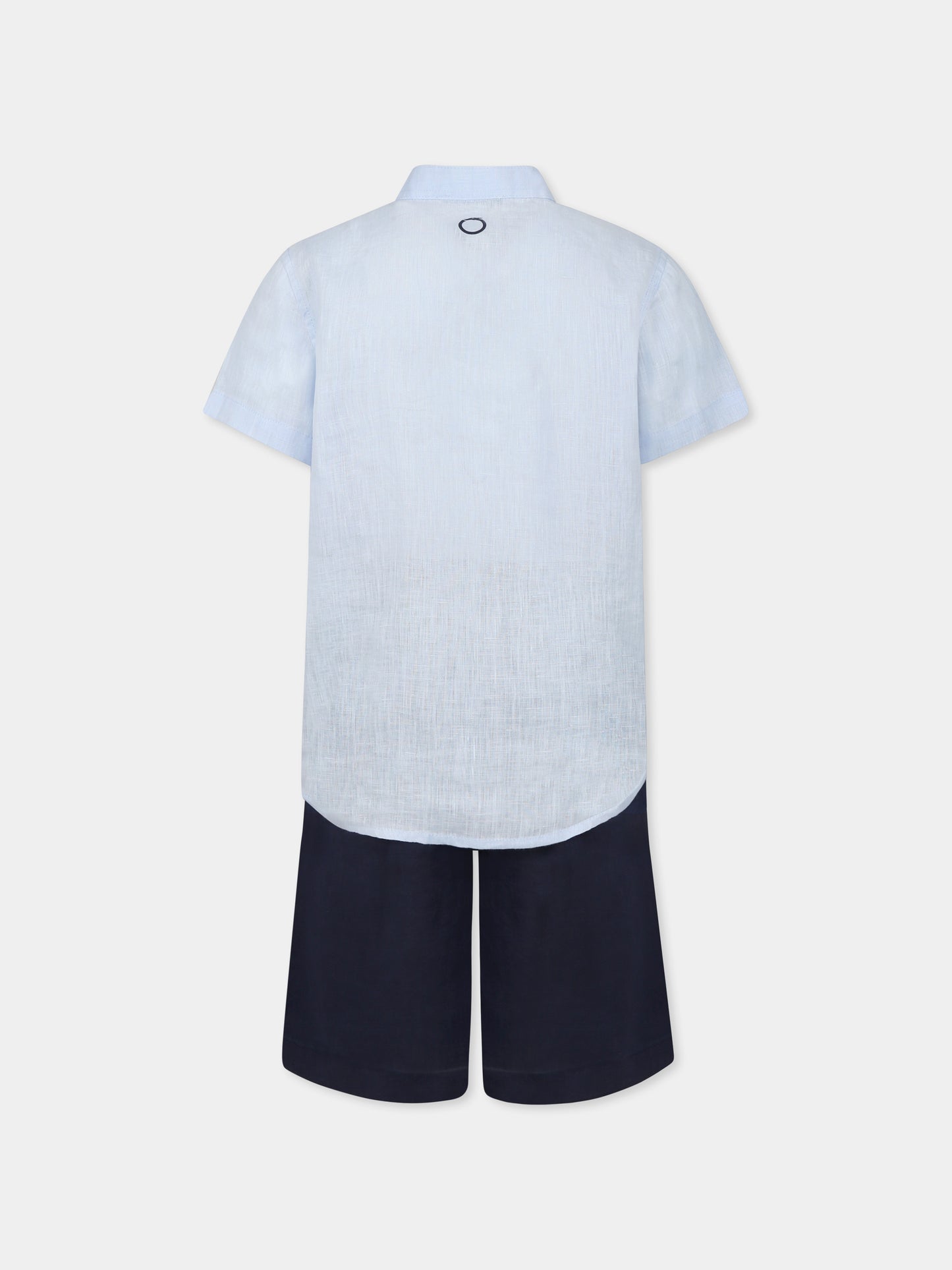 Completo azzurro per bambino con logo,Trussardi Junior,TBP25013CL AZURE DUST