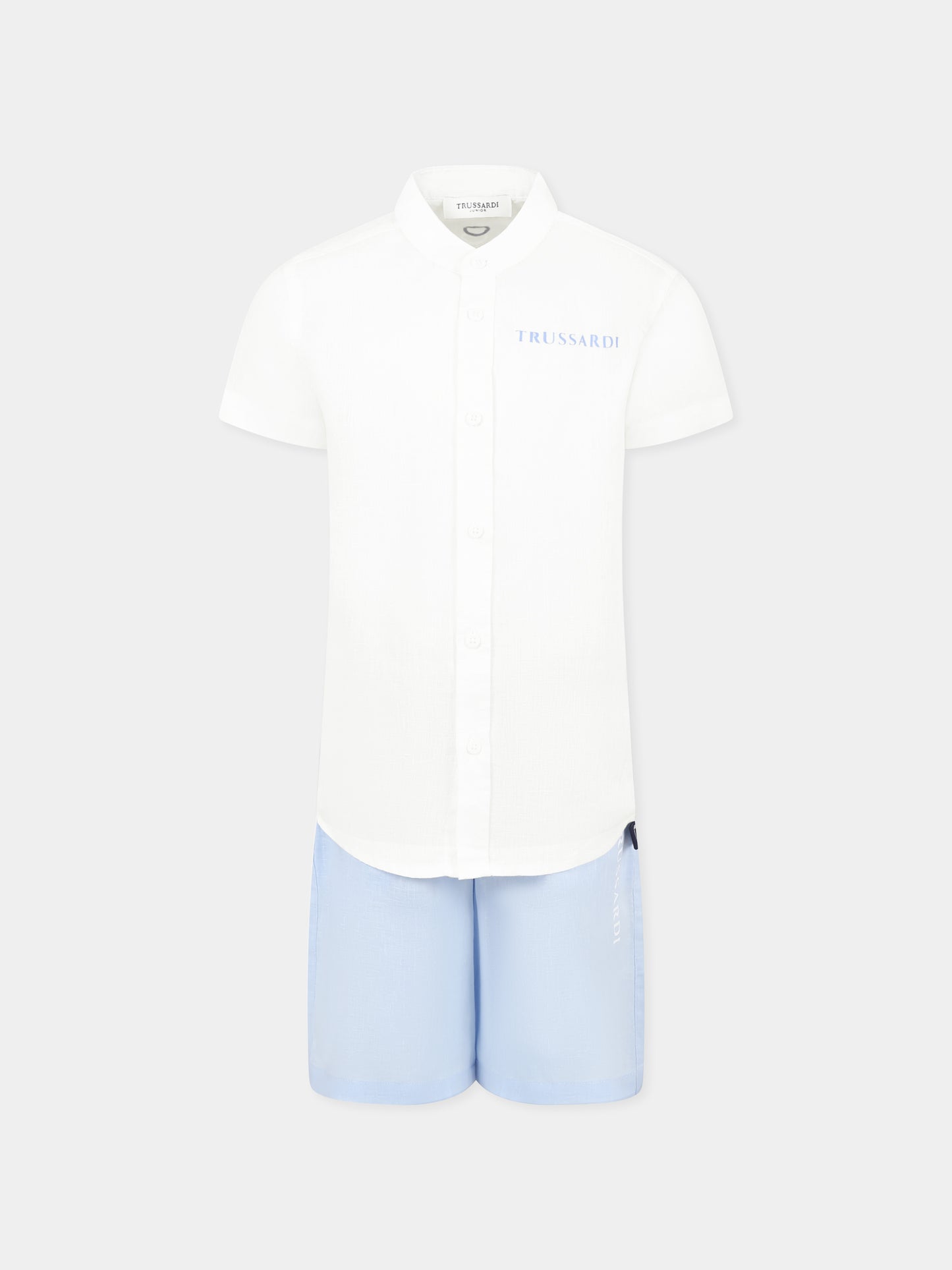 Completo bianco per bambino con logo,Trussardi Junior,TBP25013CL WHITE