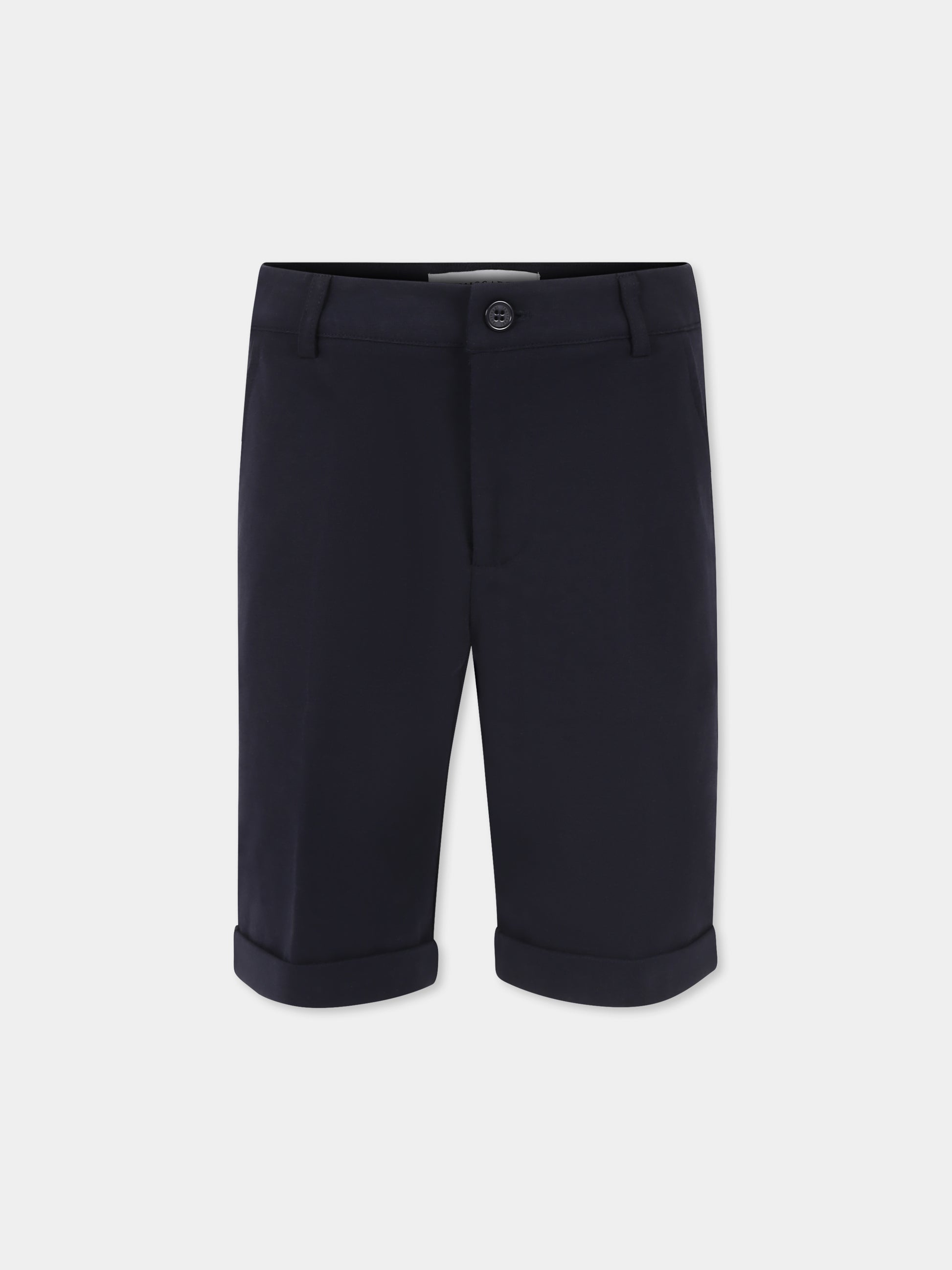 Shorts blu per neonato con logo,Trussardi Junior,TBP25028BE BLUE NAVY