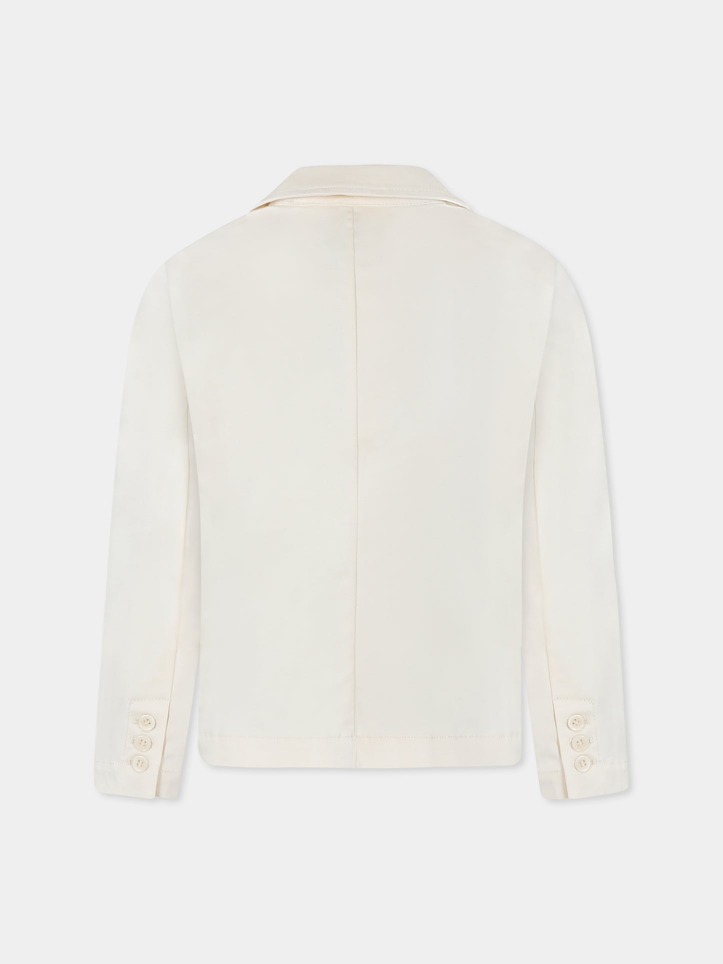 Giacca avorio per bambino con logo,Trussardi Junior,TBP25089GC BUTTER