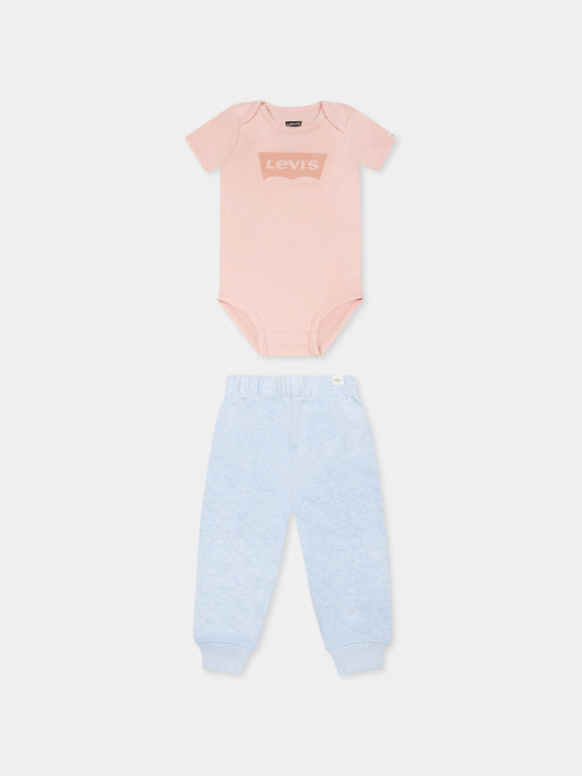 Ensemble rose pour bébé fille avec logo