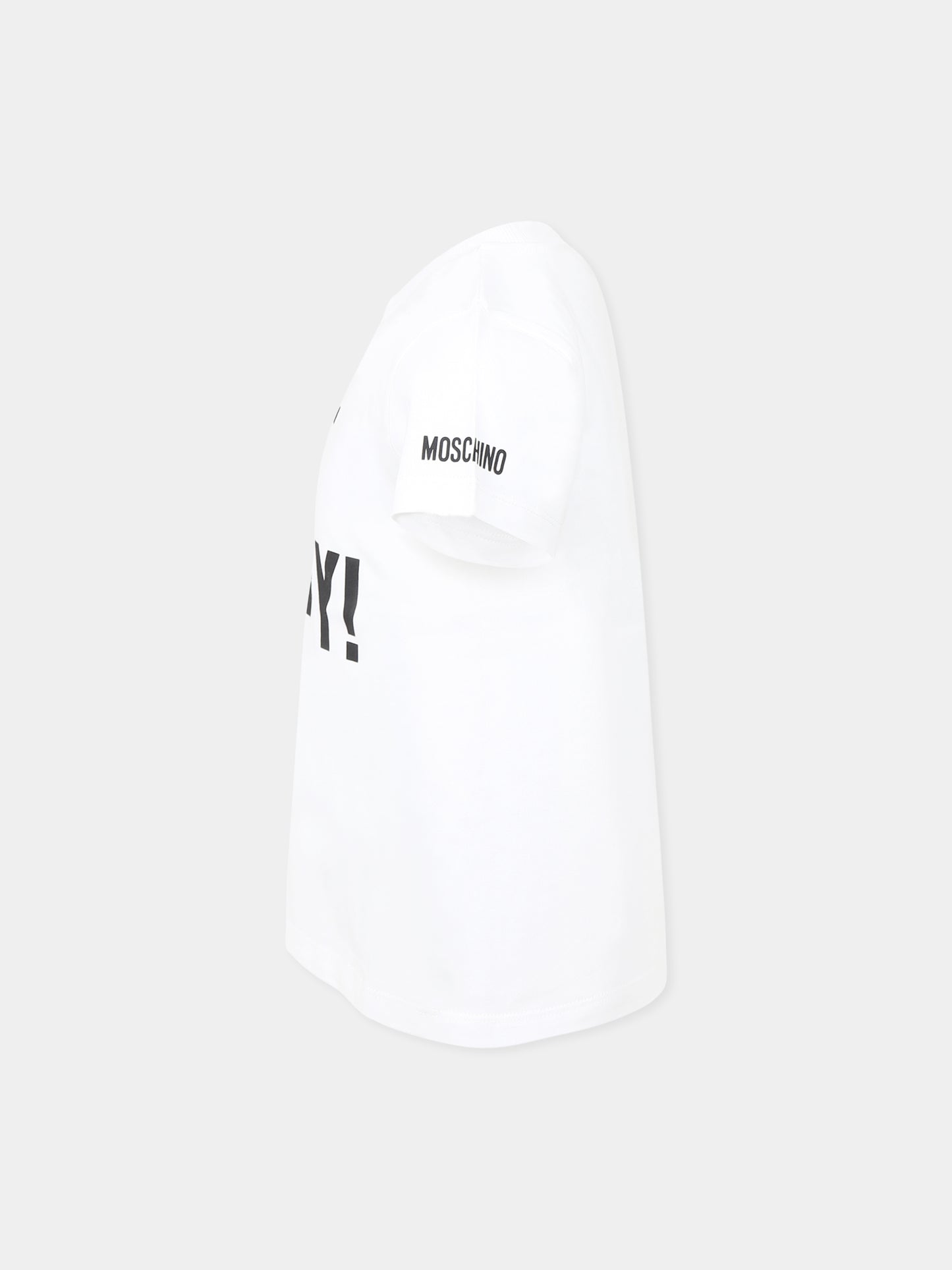 T-shirt blanc pour fille avec écriture