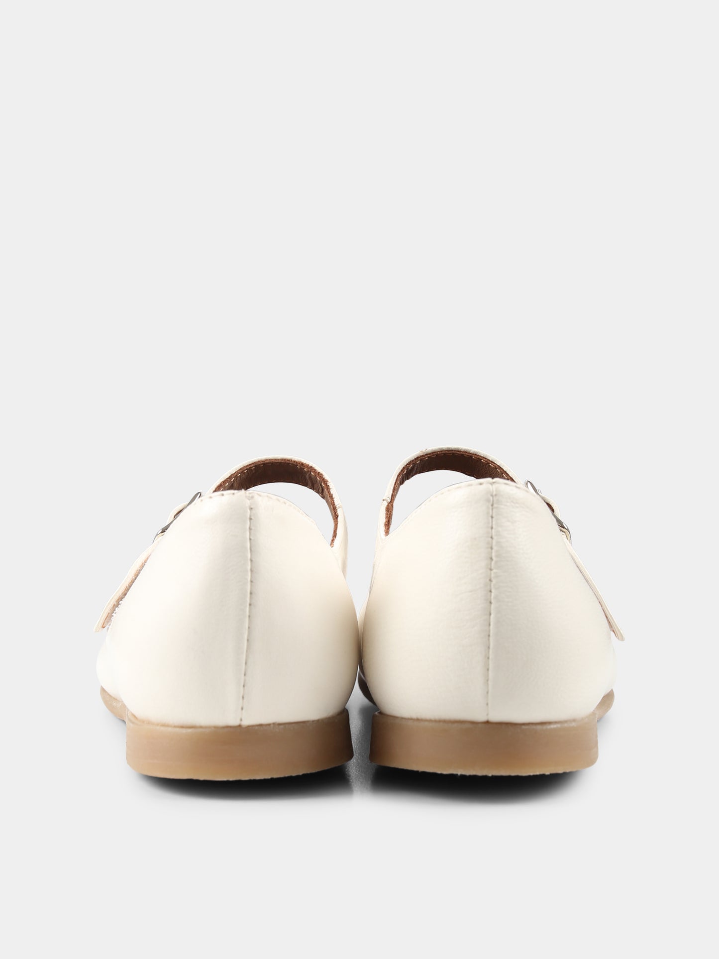 Ballerine avorio per bambina con fiore,Pèpè,01216 FK VLC ROCR AVORIO