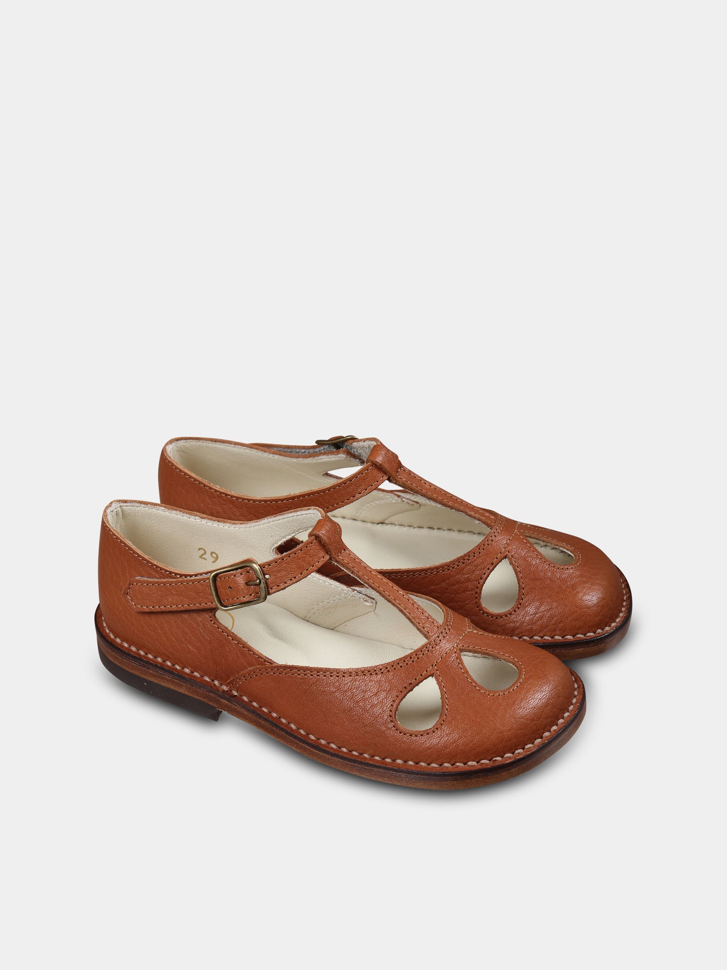 Ballerine Lucy marroni per bambina,Pèpè,LUCY/FV-KASC BROWN