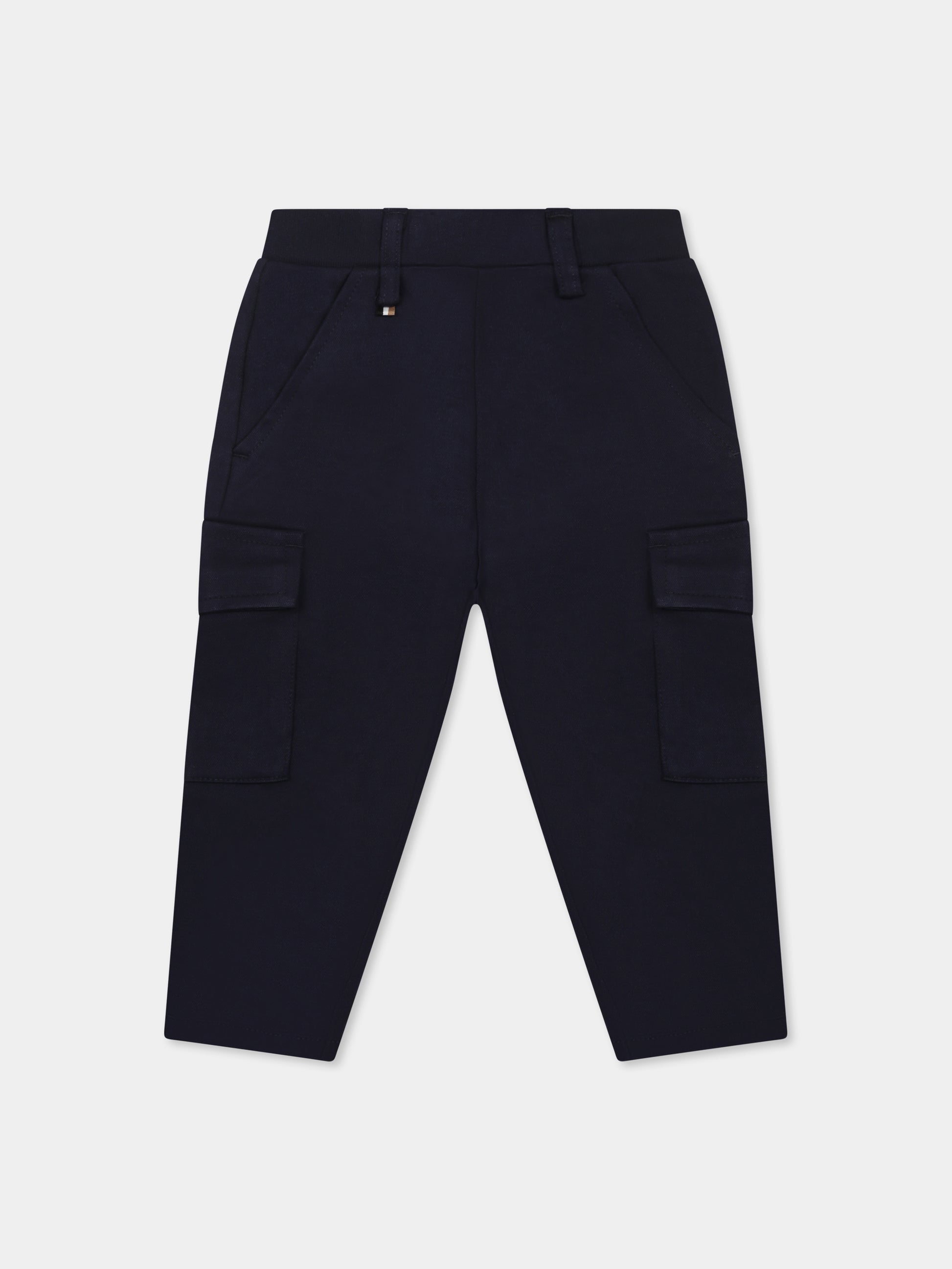 Pantaloni cargo blu per neonato,Boss,J50577 849