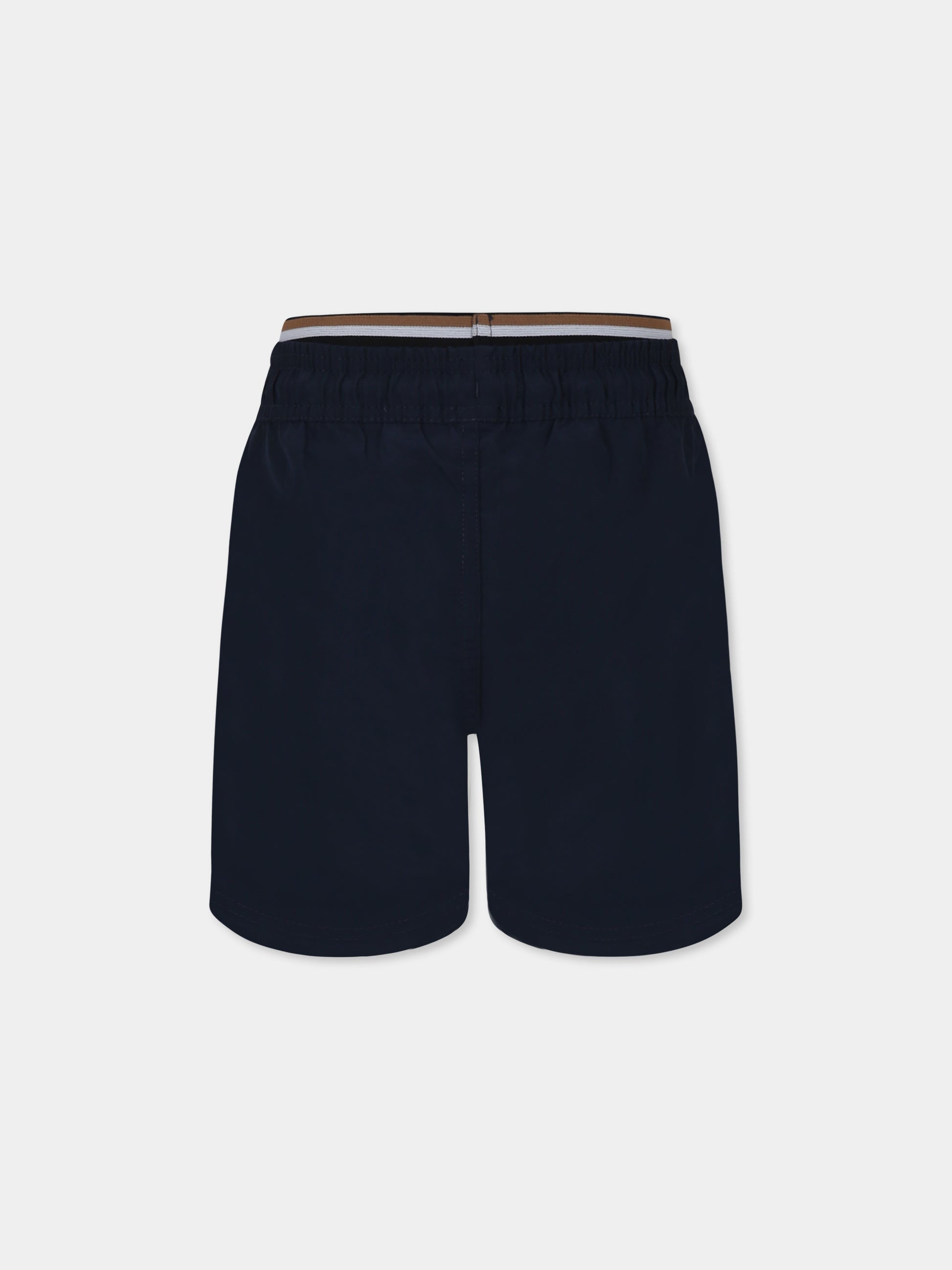 Boxer mare blu per bambino con logo,Boss,J50663 849