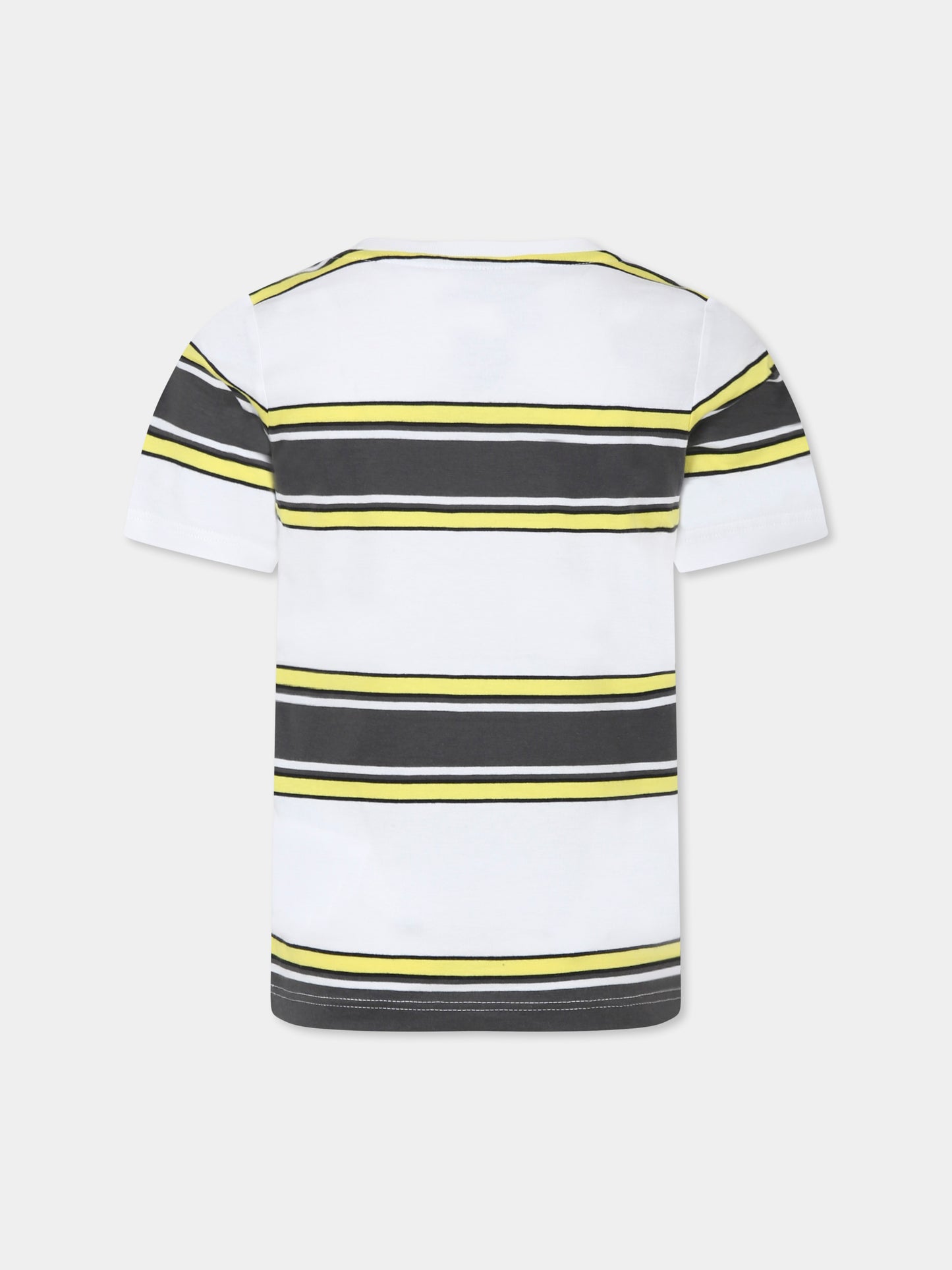 T-shirt bianca per bambino con logo,Boss,J50721 N05