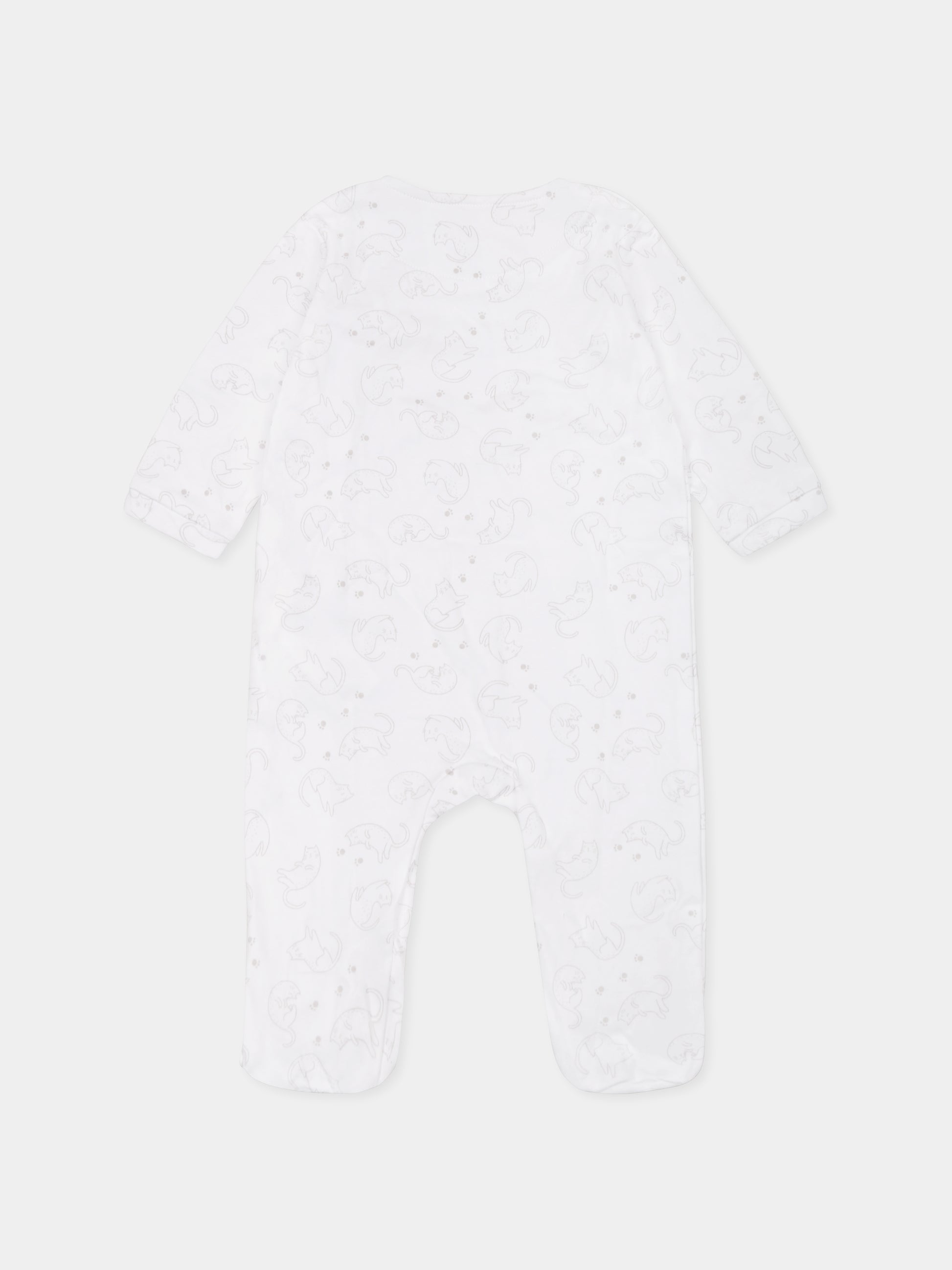 Set tutina bianco per neonati con gatto,Carrement Beau,Y30004 10P