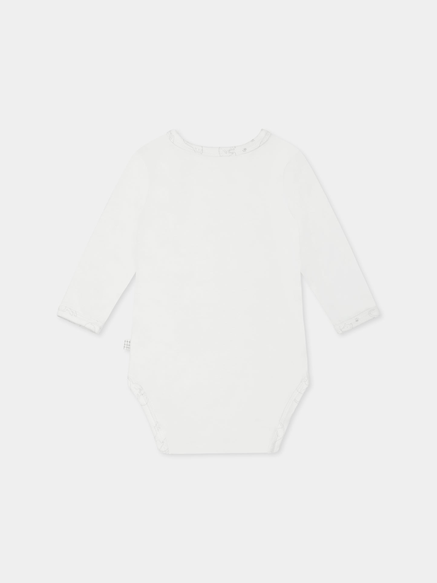 Set tutina bianco per neonati con gatto,Carrement Beau,Y30004 10P