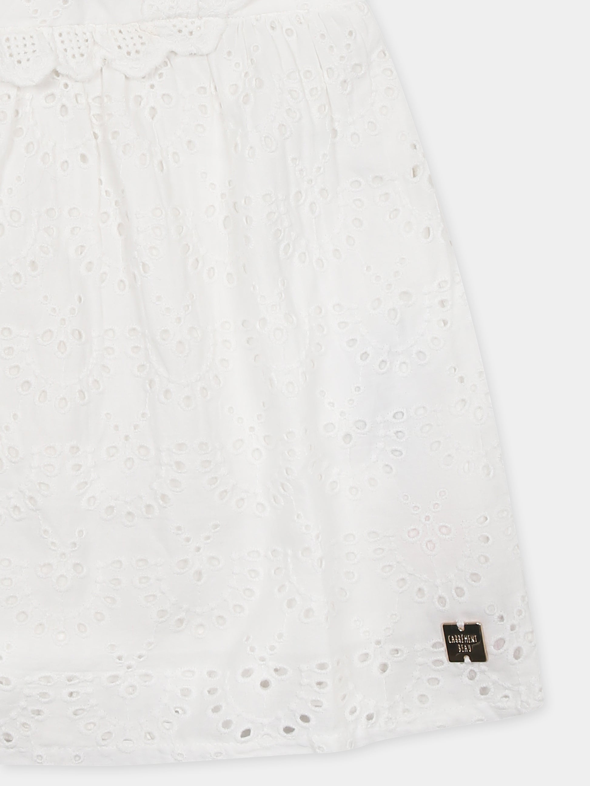 Vestito bianco per neonata con logo,Carrement Beau,Y30088 10P