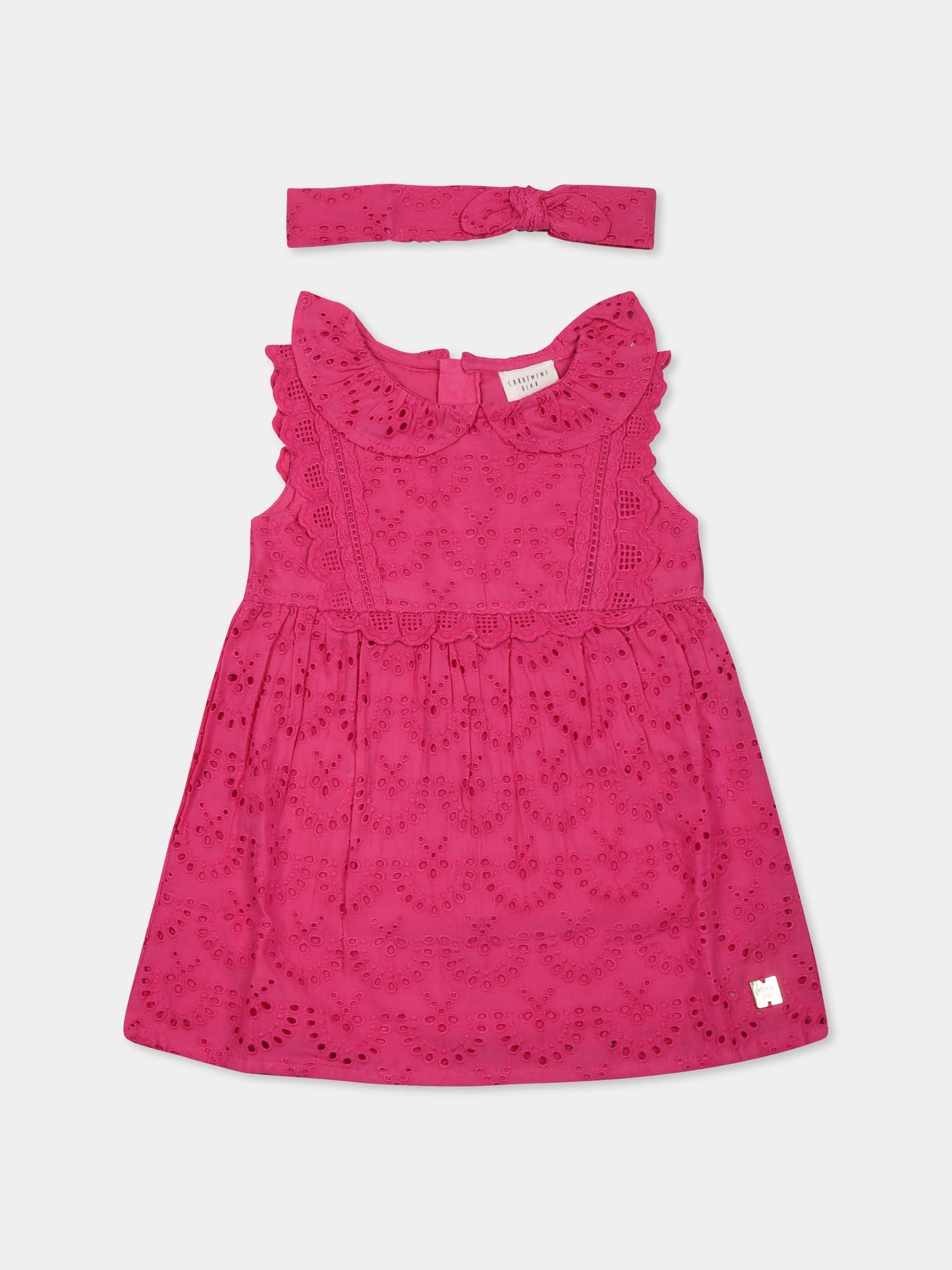 Vestito fucsia per neonata con logo,Carrement Beau,Y30088 49M