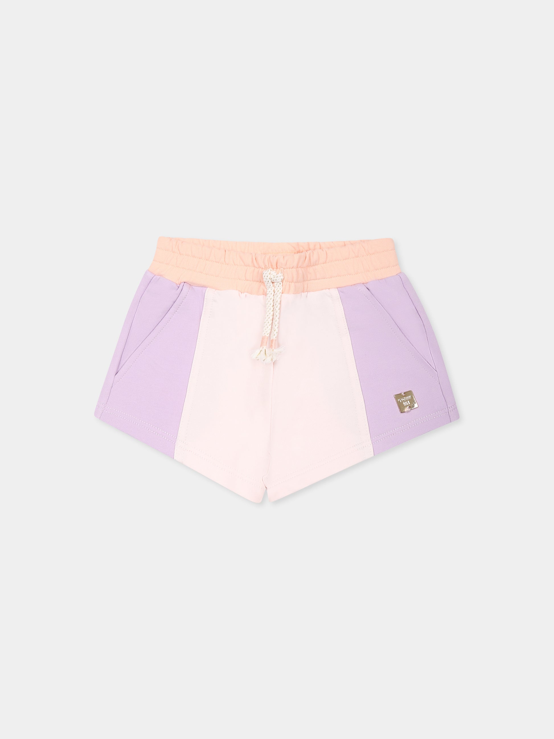 Shorts rosa per neonata con logo,Carrement Beau,Y30108 Z41