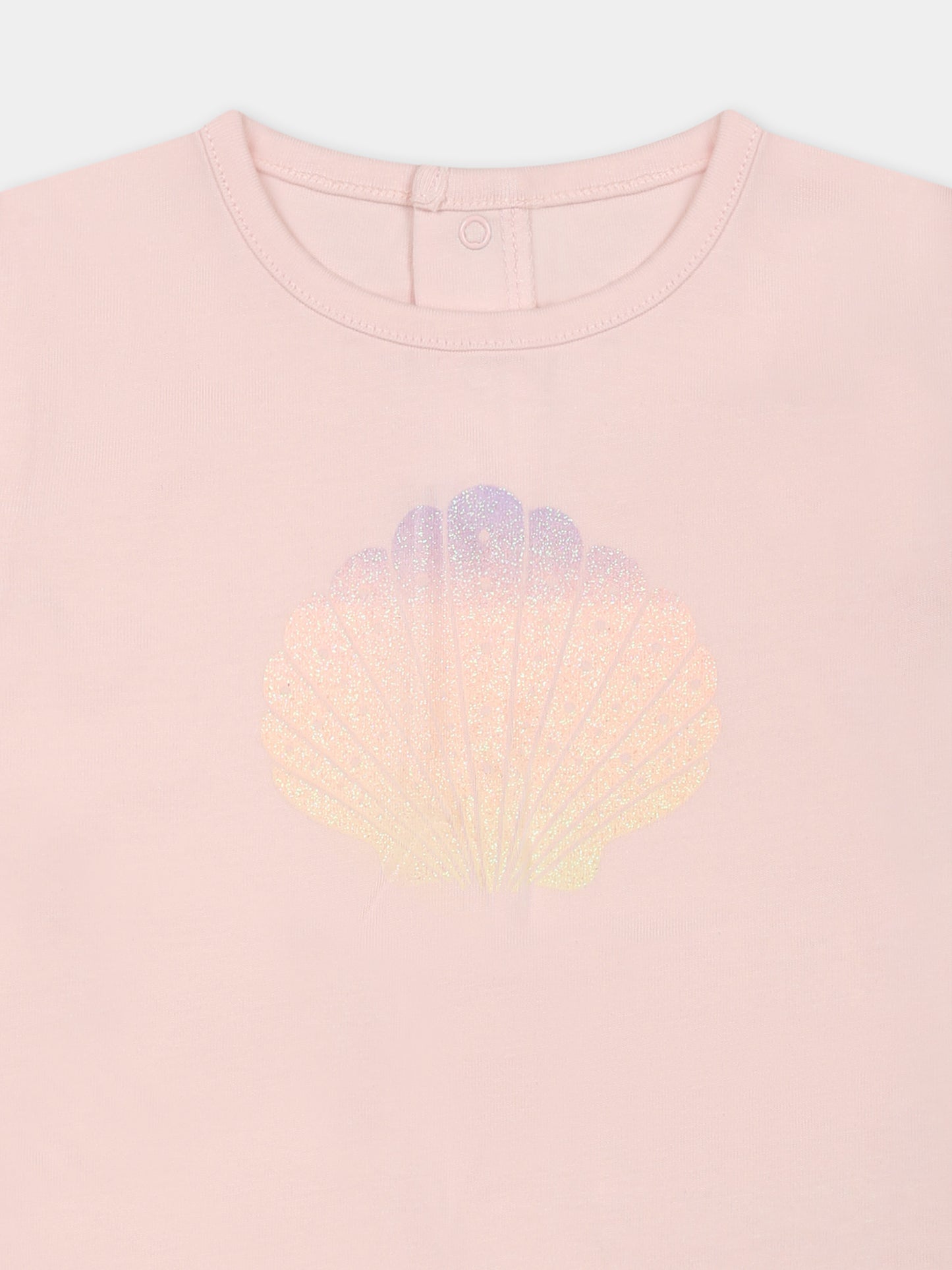 T-shirt rose pour bébé fille avec coque