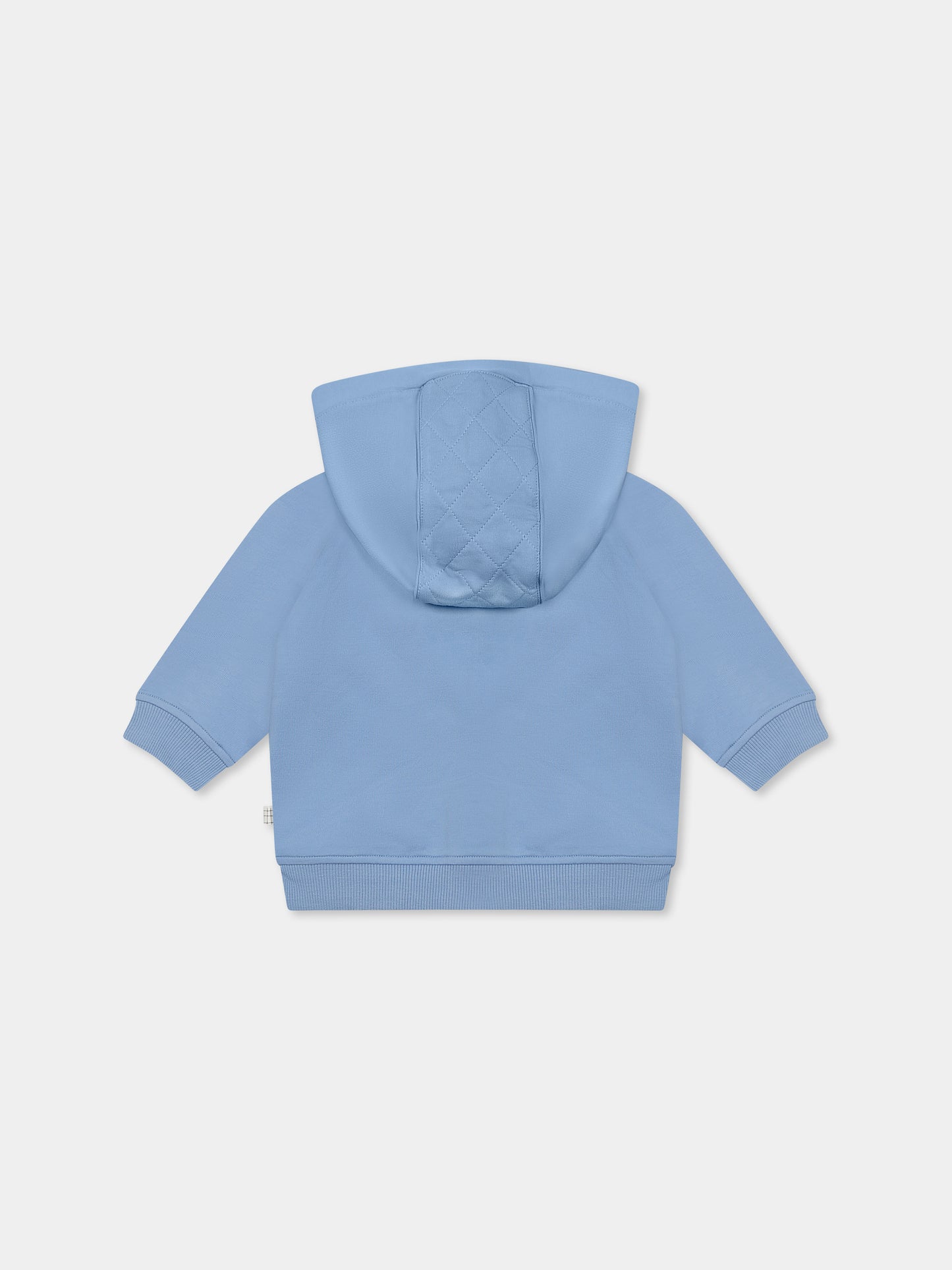 Felpa celeste per neonato con patch,Carrement Beau,Y30129 822