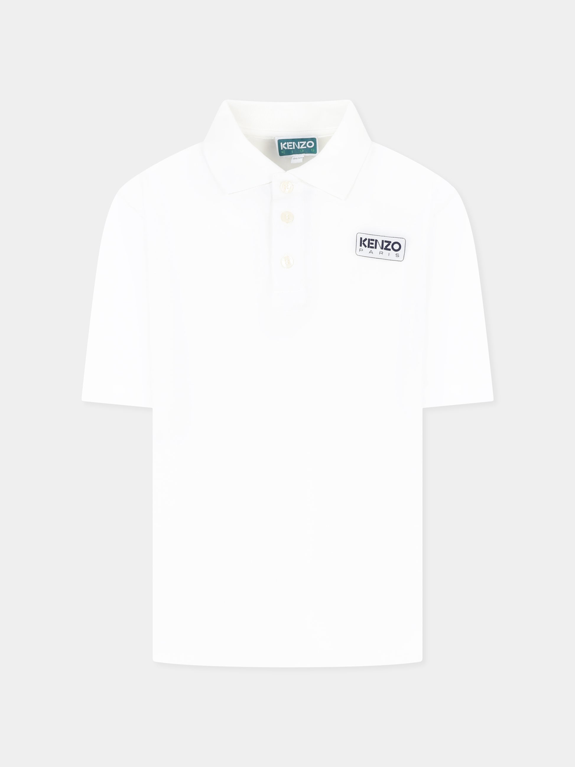 Polo avorio per bambino con logo,Kenzo Kids,K60302 12P