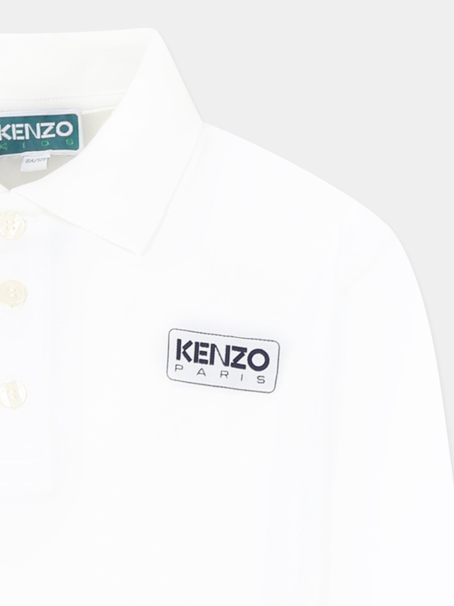 Polo avorio per bambino con logo,Kenzo Kids,K60302 12P