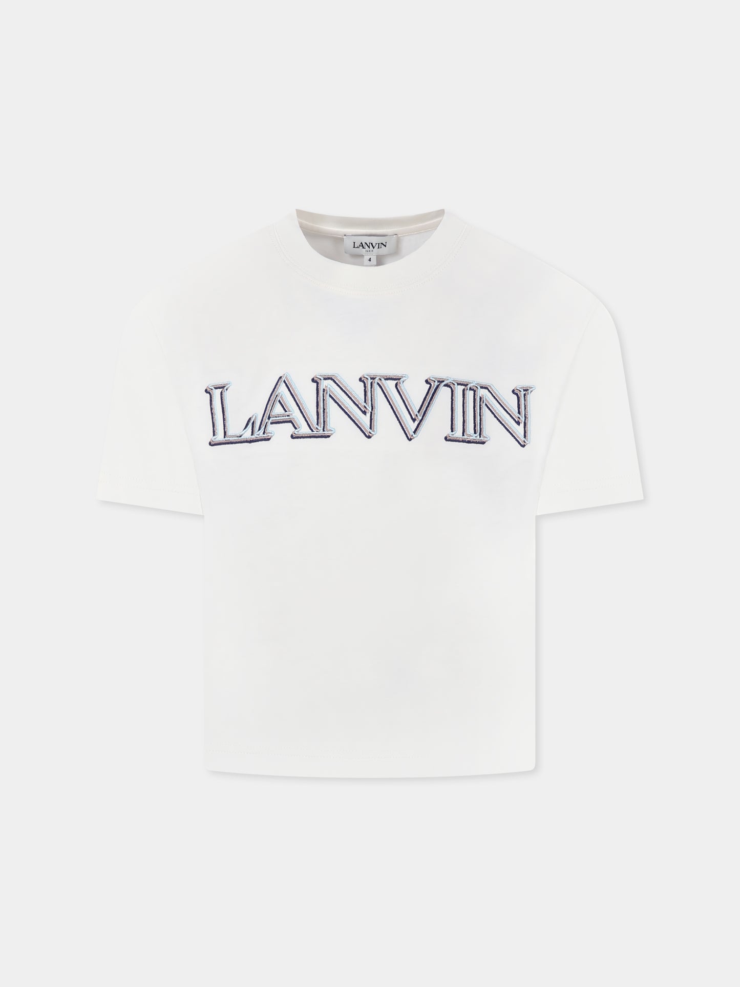 T-shirt jaune pour garçon avec logo