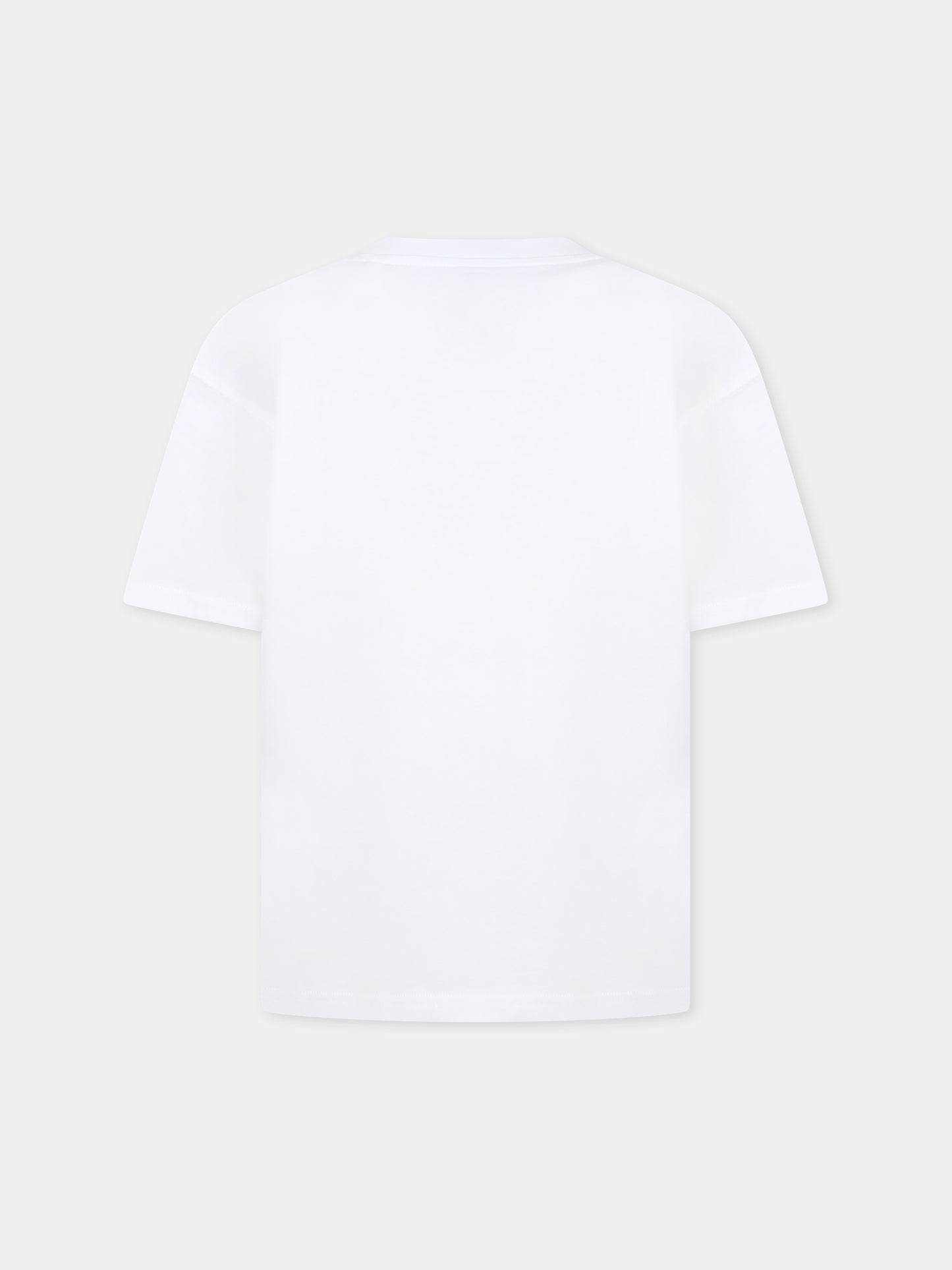 T-shirt blanc pour garçon avec logo