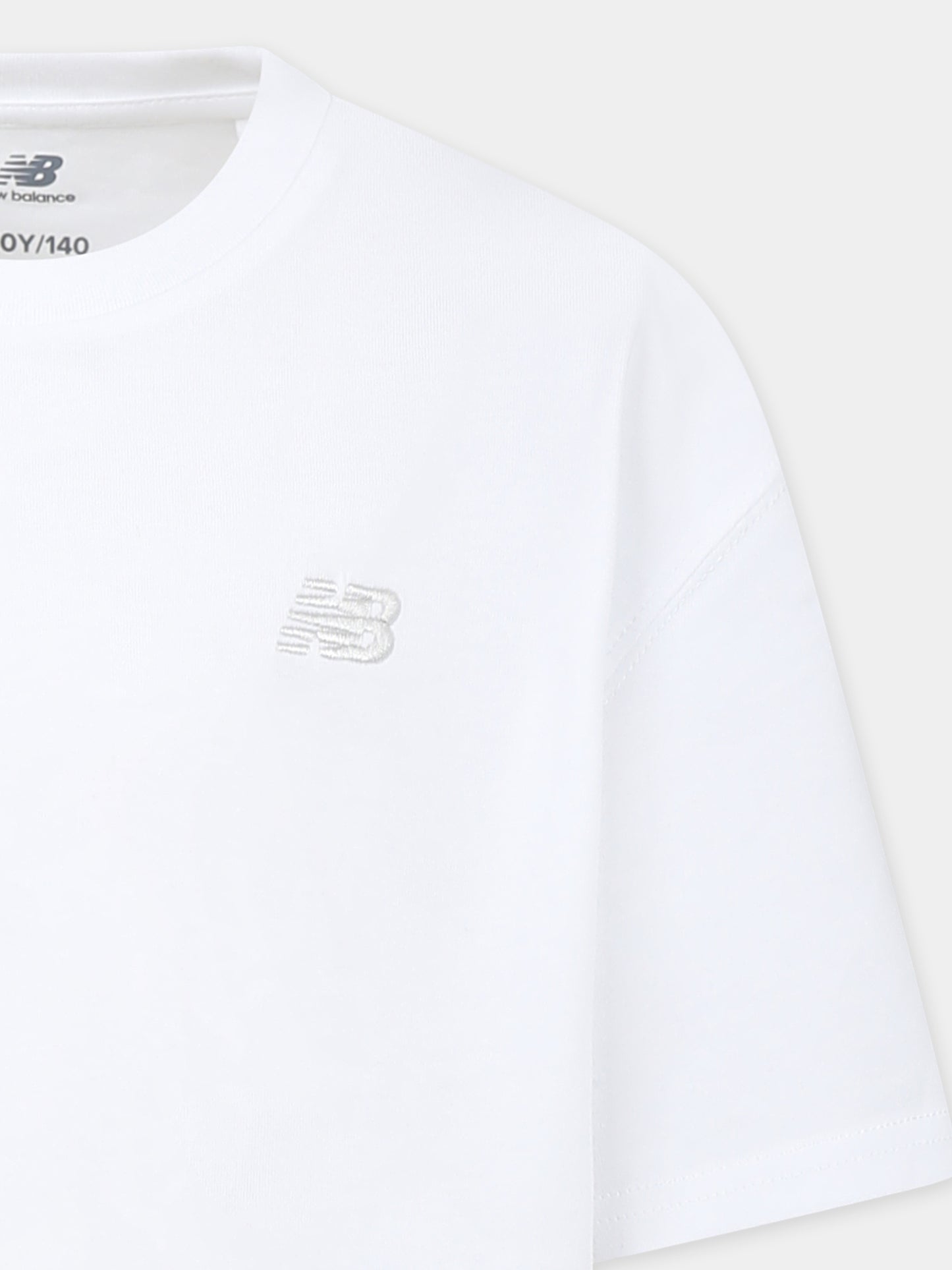 T-shirt blanc pour garçon avec logo