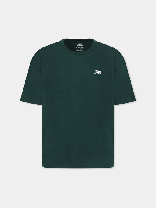 T-shirt vert pour garçon avec logo