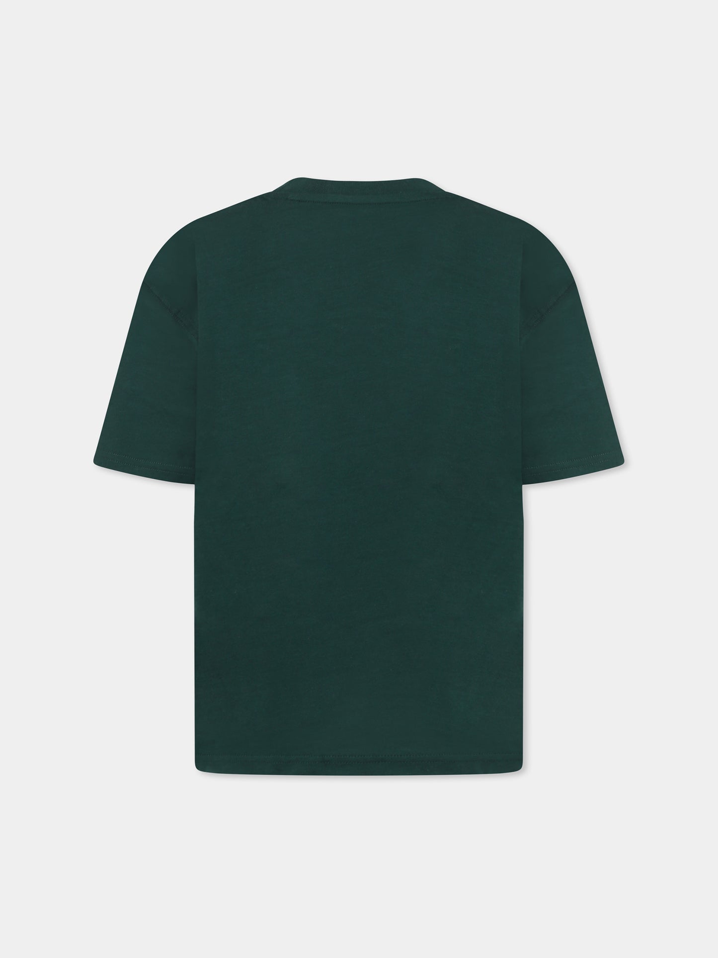 T-shirt vert pour garçon avec logo