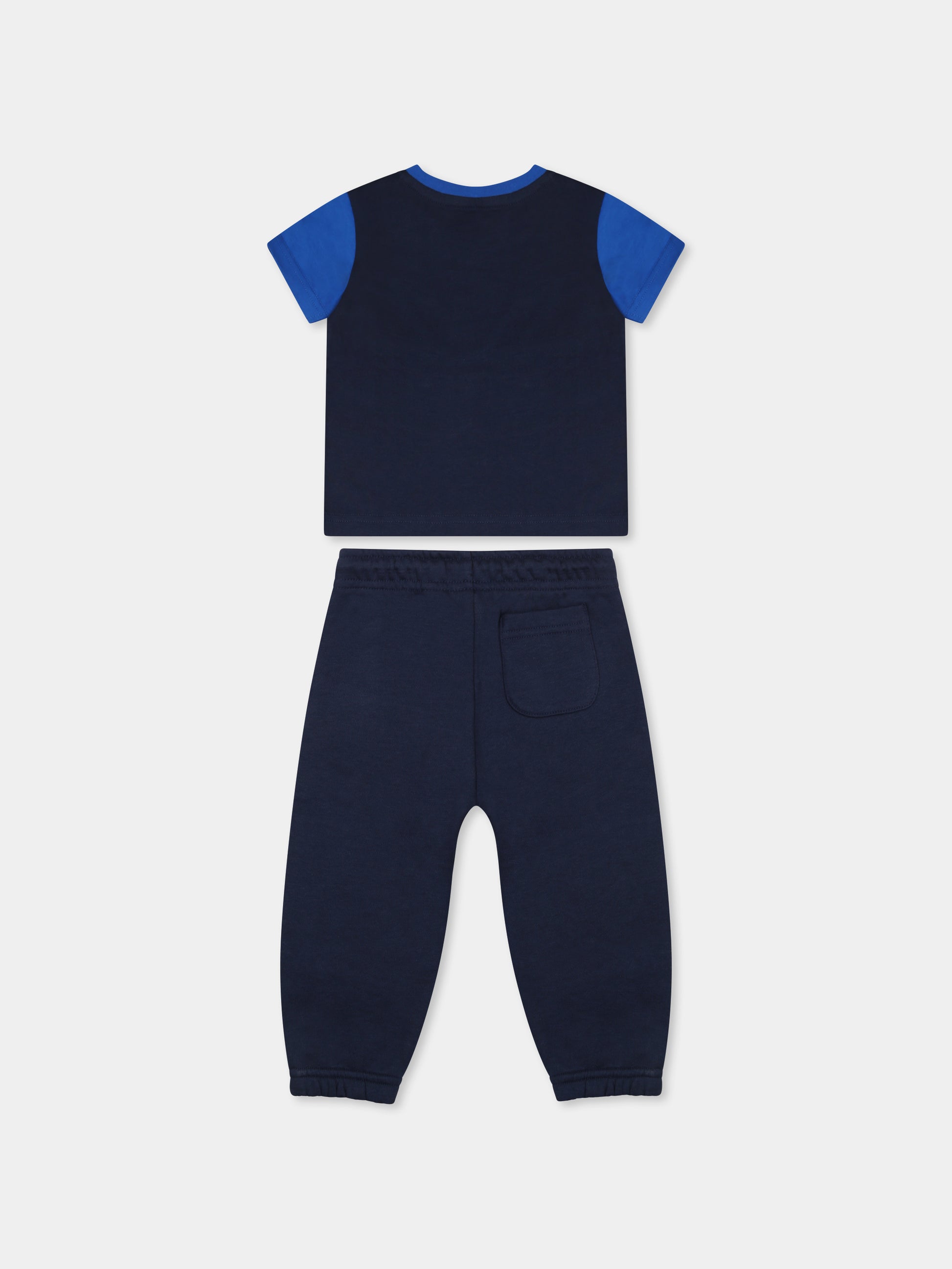 Completo blu per neonato con logo,New Balance,LAKB0094I BLU