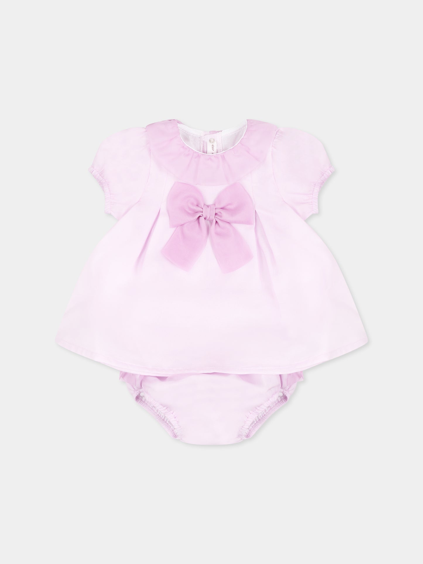 Esemble lilas pour bébé fille avec  noeud