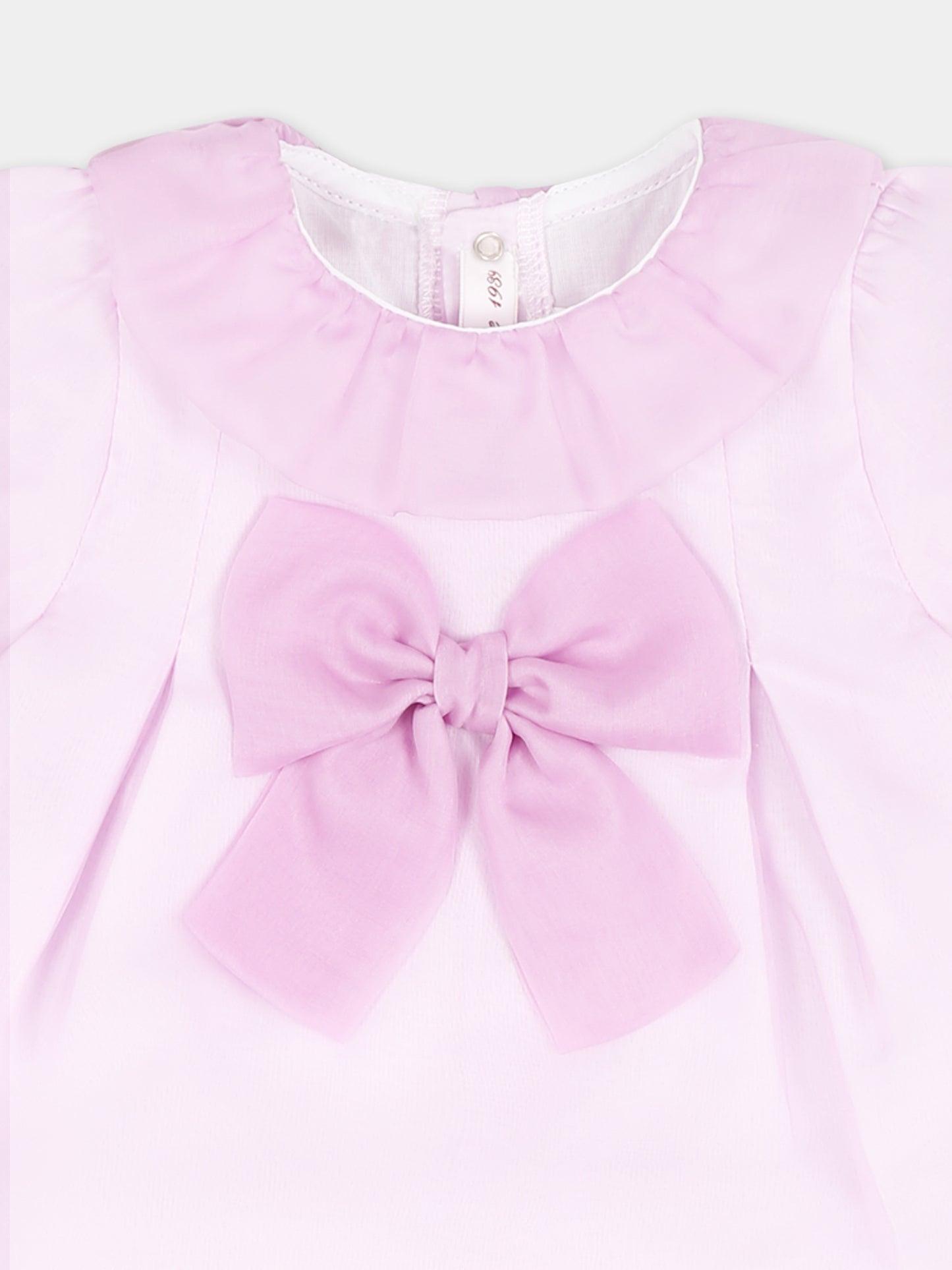 Esemble lilas pour bébé fille avec  noeud