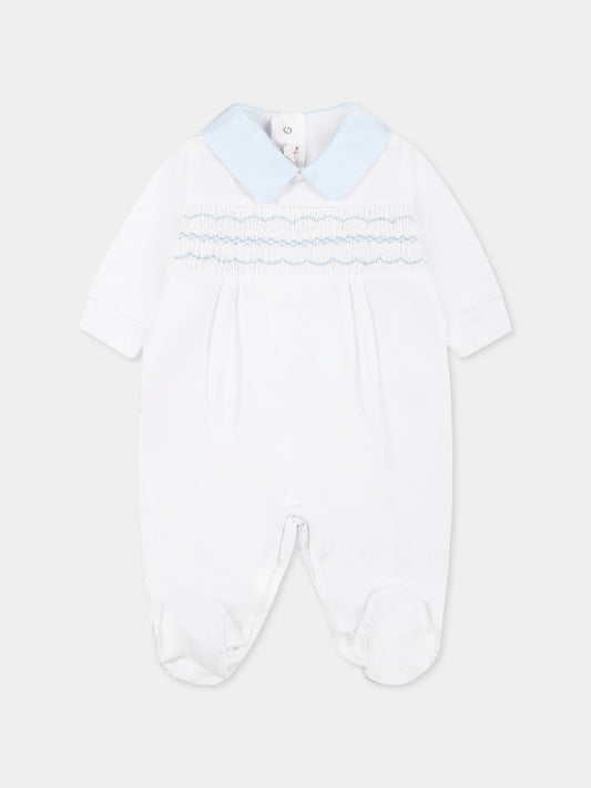 Tutina bianca per neonato con ricami,Mercadante 1939,MT037 BIA/CEL