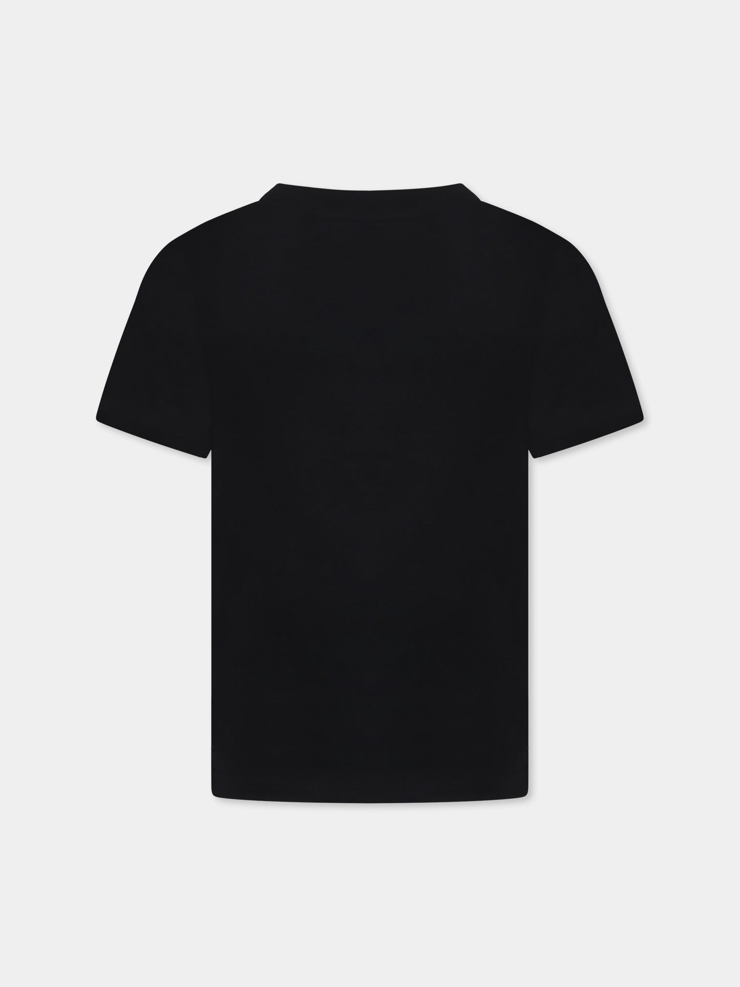 T-shirt nera per bambino con logo,Timberland,T60082 09B