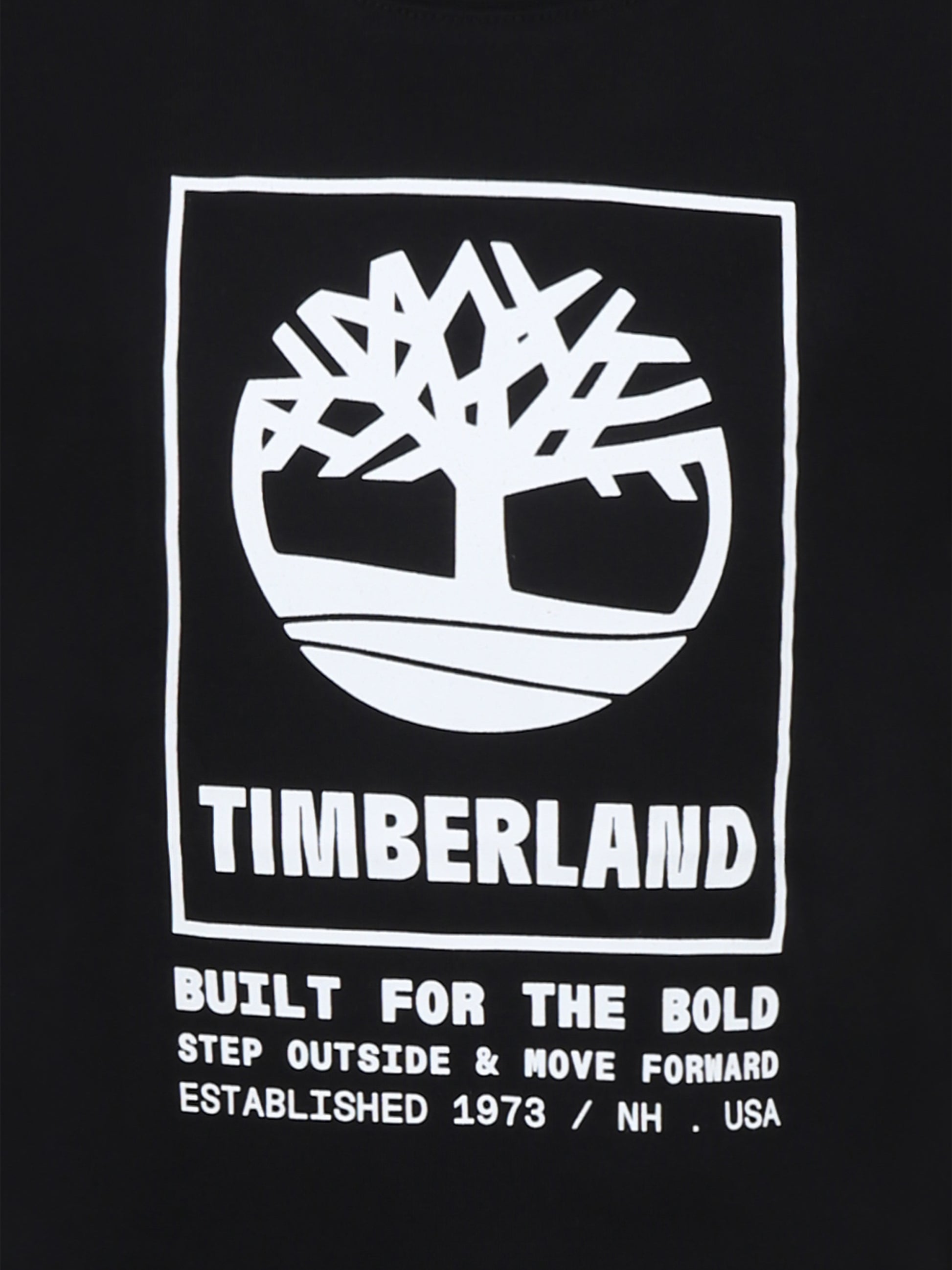 T-shirt nera per bambino con logo,Timberland,T60082 09B