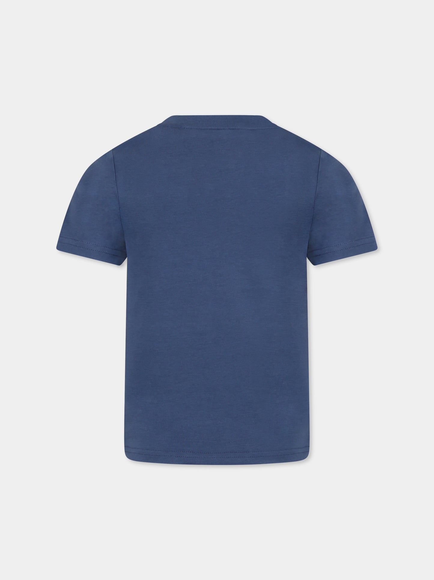 T-shirt blu per bambino con logo,Timberland,T60082 82H