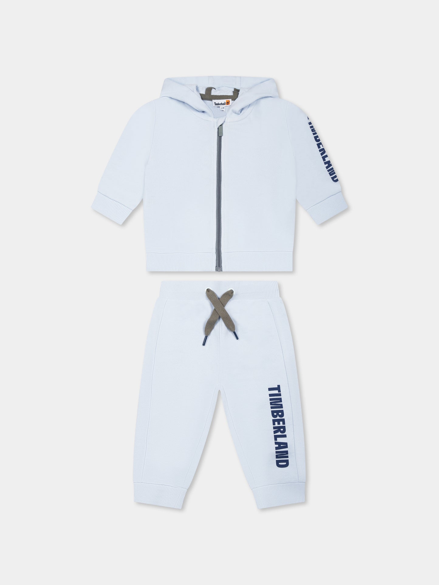 Ensemble bleu clair pour bébé garçon avec logo