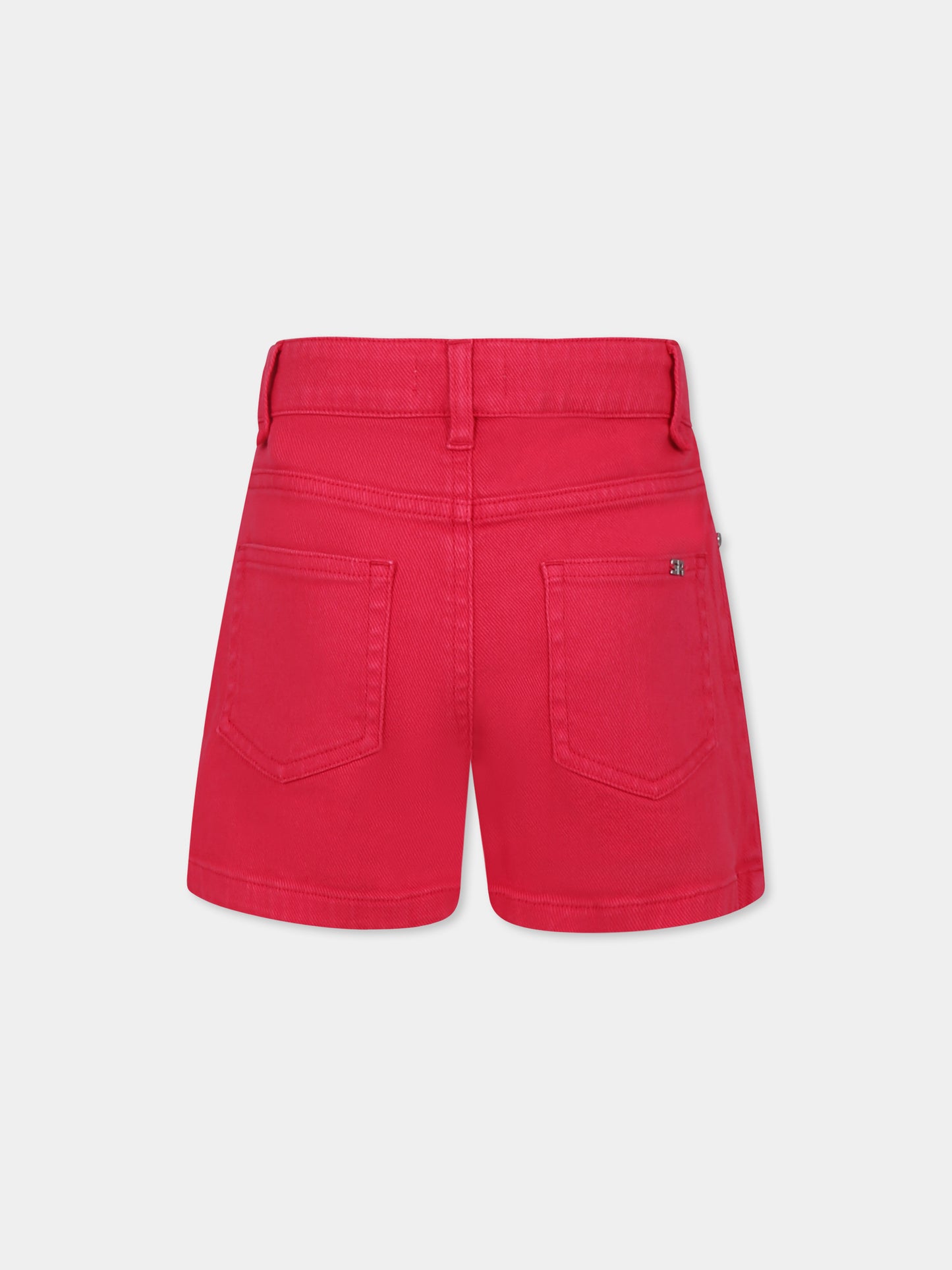 Shorts fucsia per bambina con logo,Sonia Rykiel Paris,A00170 98D