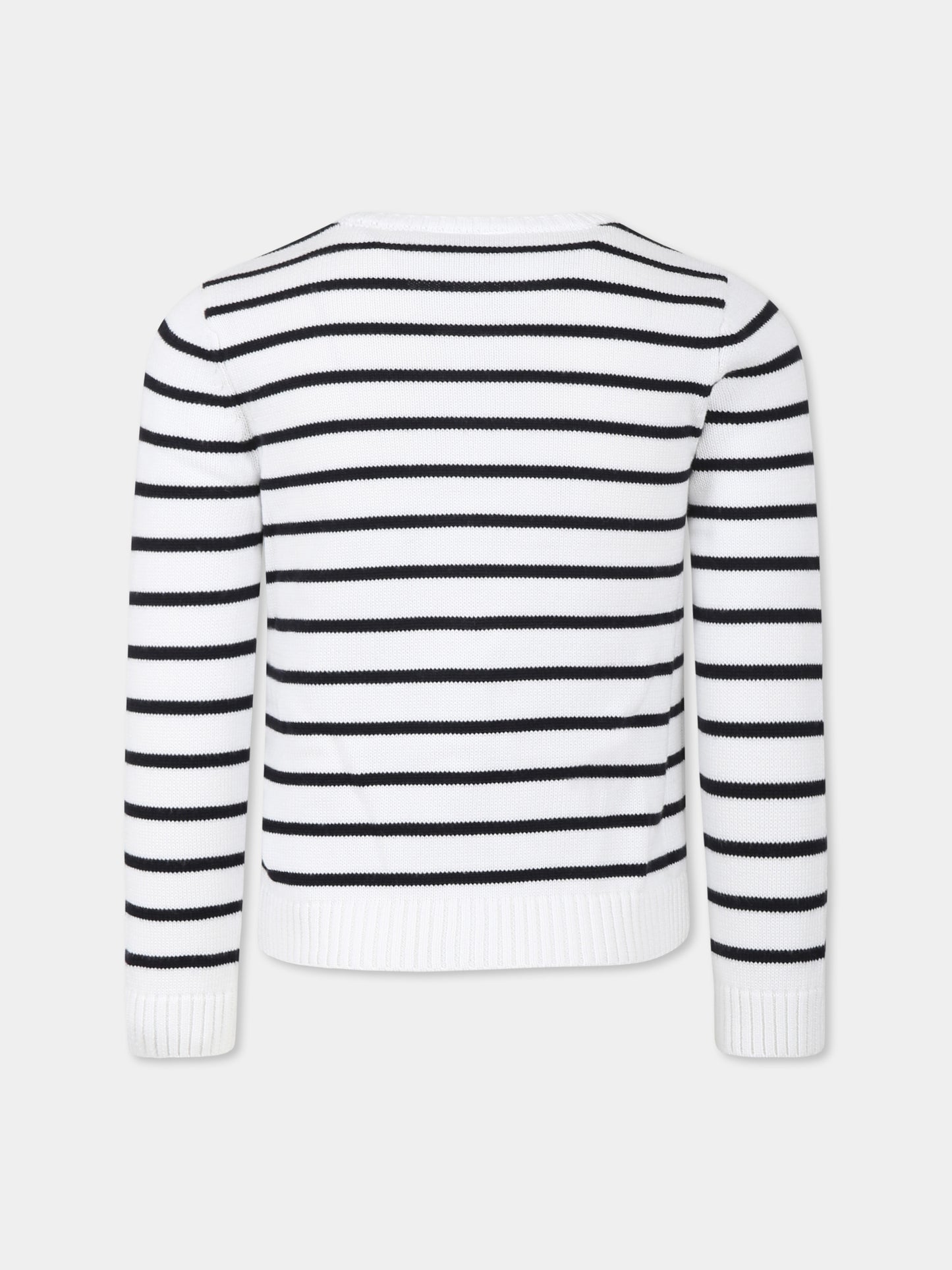 Cardigan bianco per bambina con logo,Sonia Rykiel Paris,A00179 10P