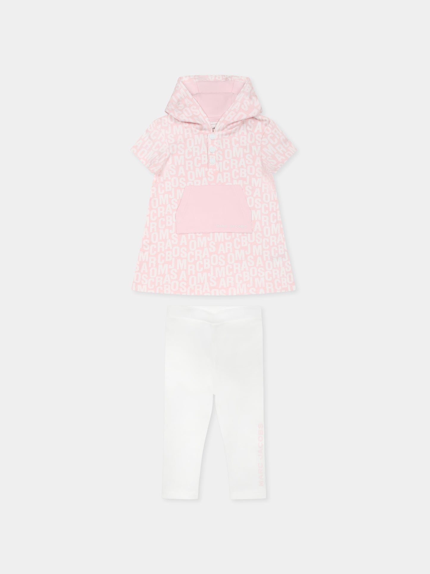 Ensemble rose pour bébé fille avec logo
