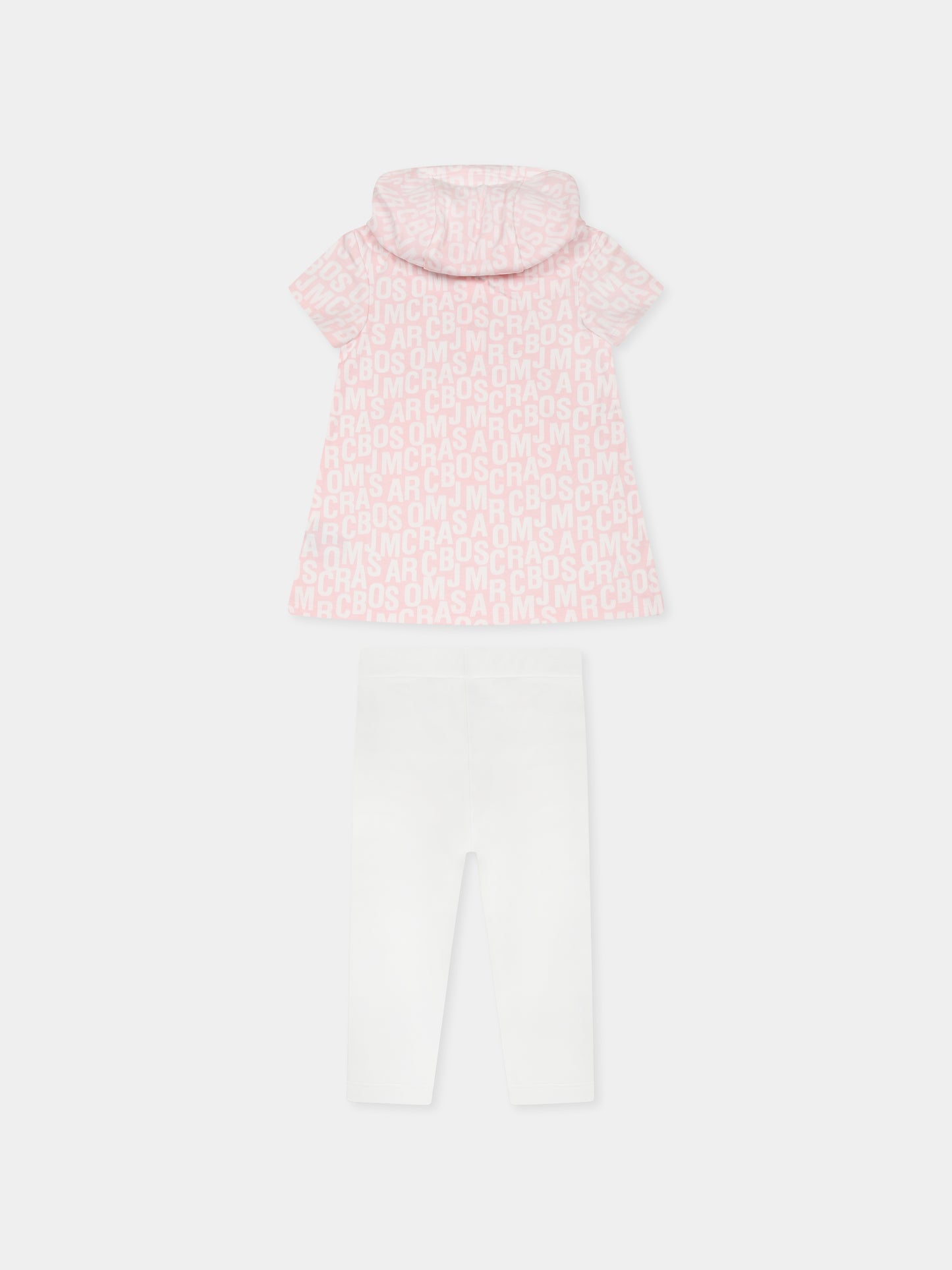 Ensemble rose pour bébé fille avec logo